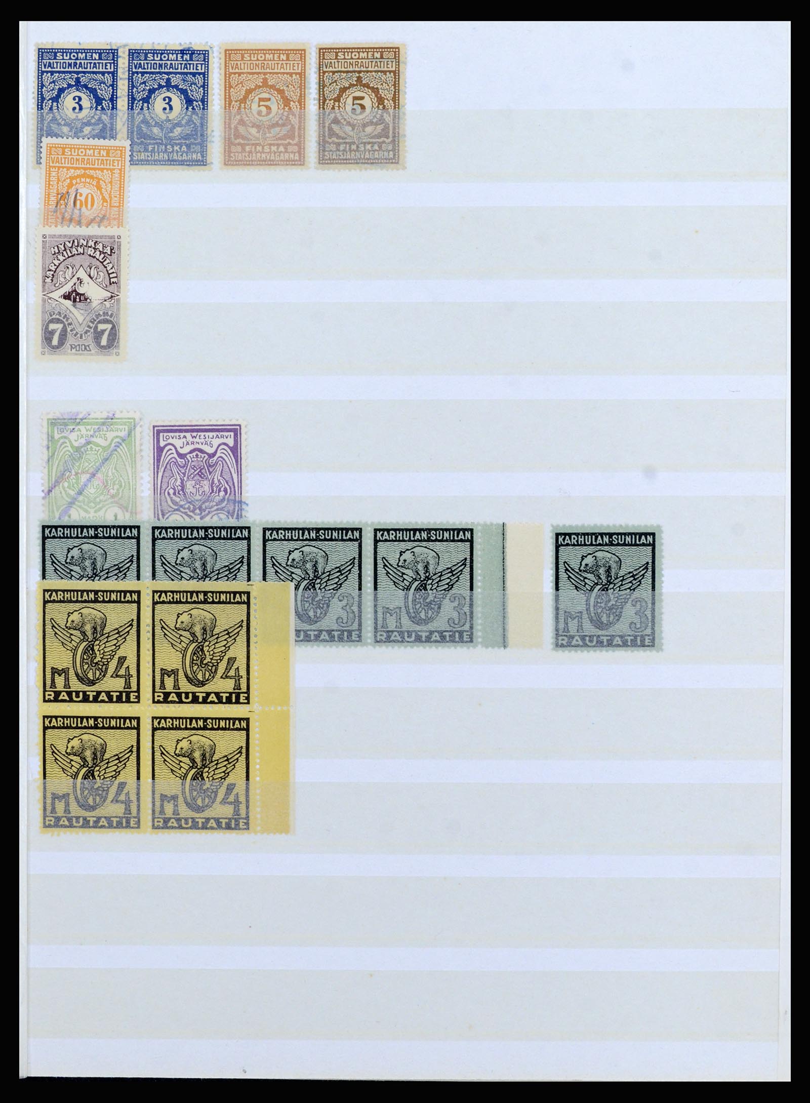 36981 034 - Postzegelverzameling 36981 Scandinavië spoorwegzegels.