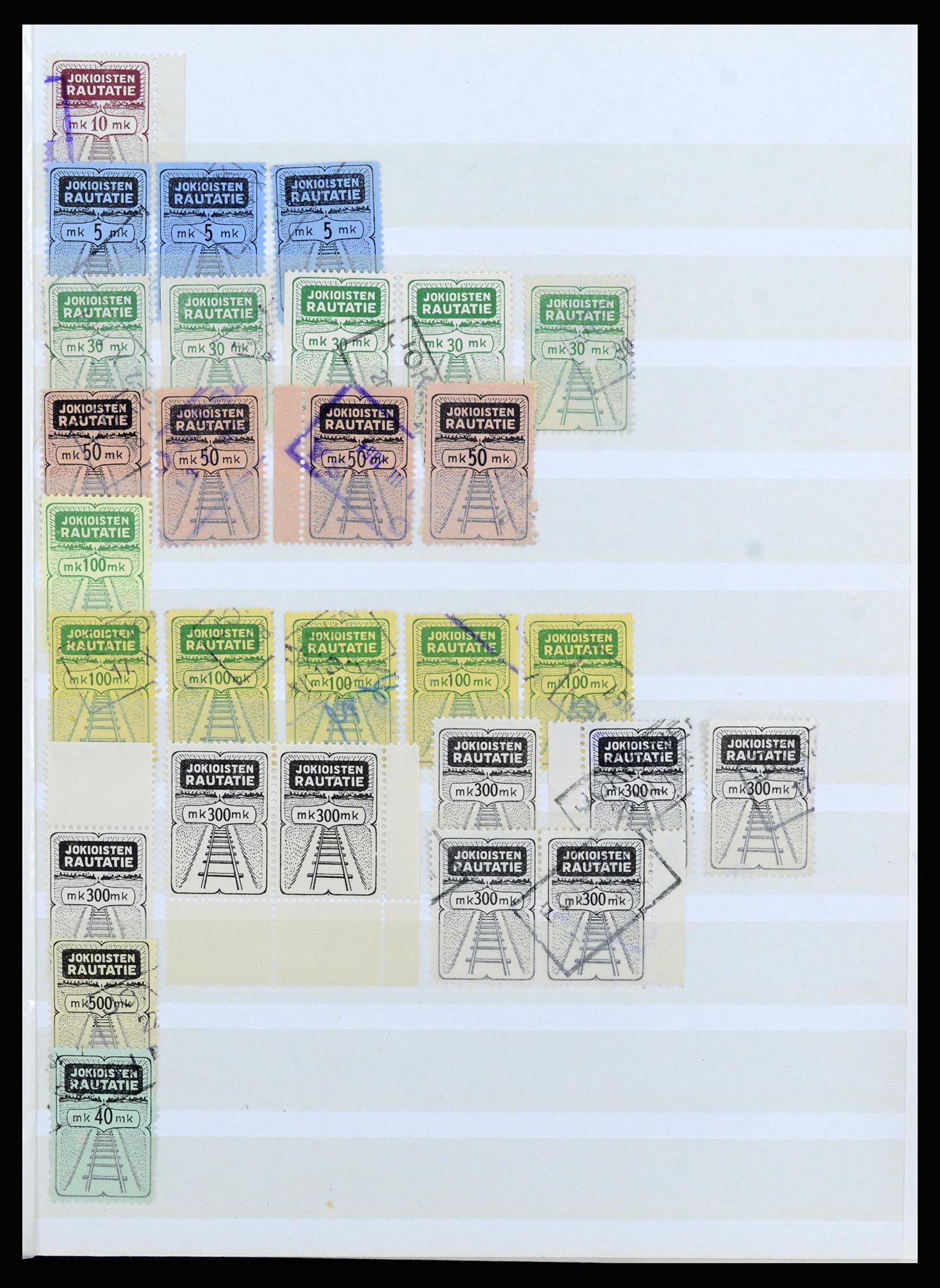 36981 038 - Stamp collection 36981 Scandinavia railroadstamps.