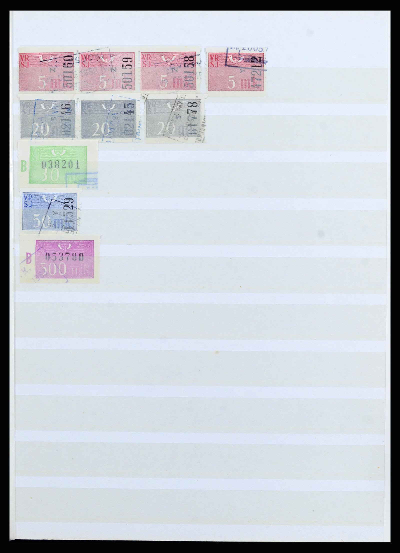 36981 040 - Postzegelverzameling 36981 Scandinavië spoorwegzegels.