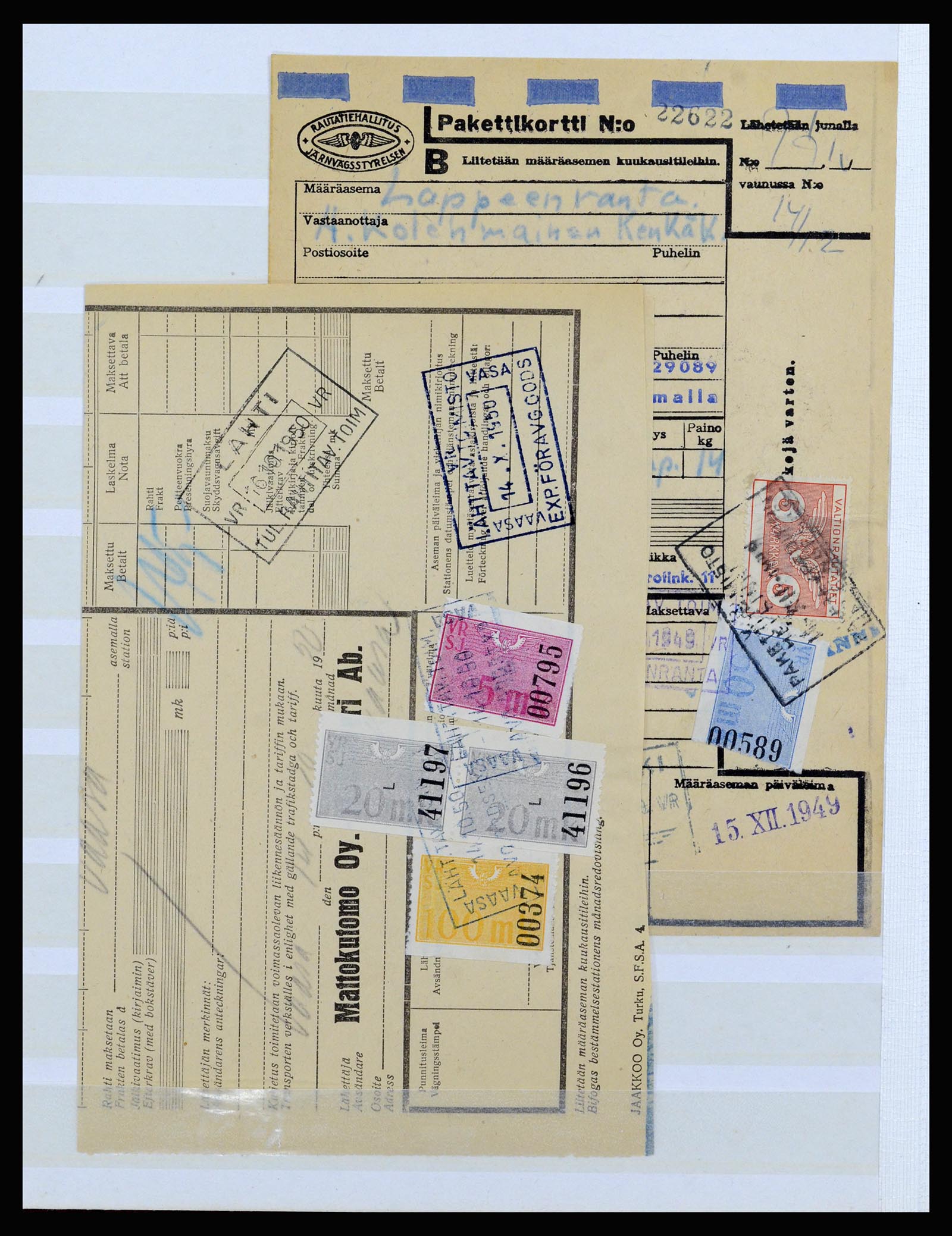 36981 048 - Stamp collection 36981 Scandinavia railroadstamps.