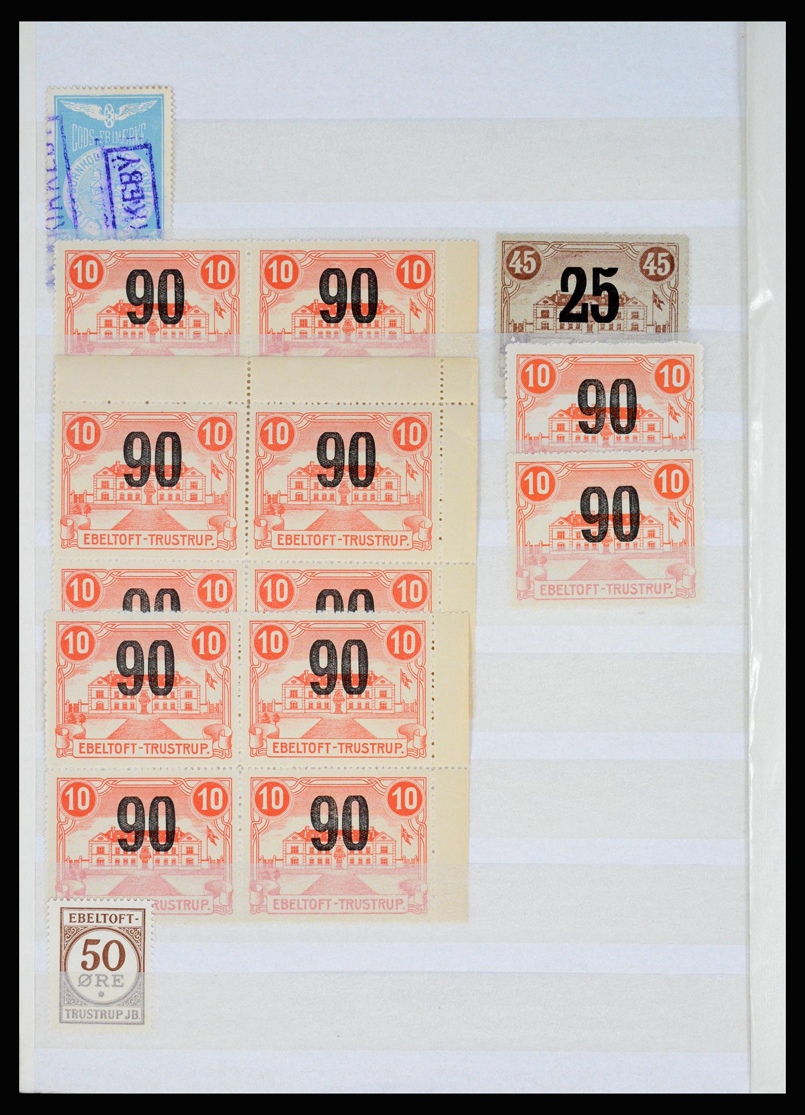 36982 016 - Postzegelverzameling 36982 Denemarken spoorwegzegels.