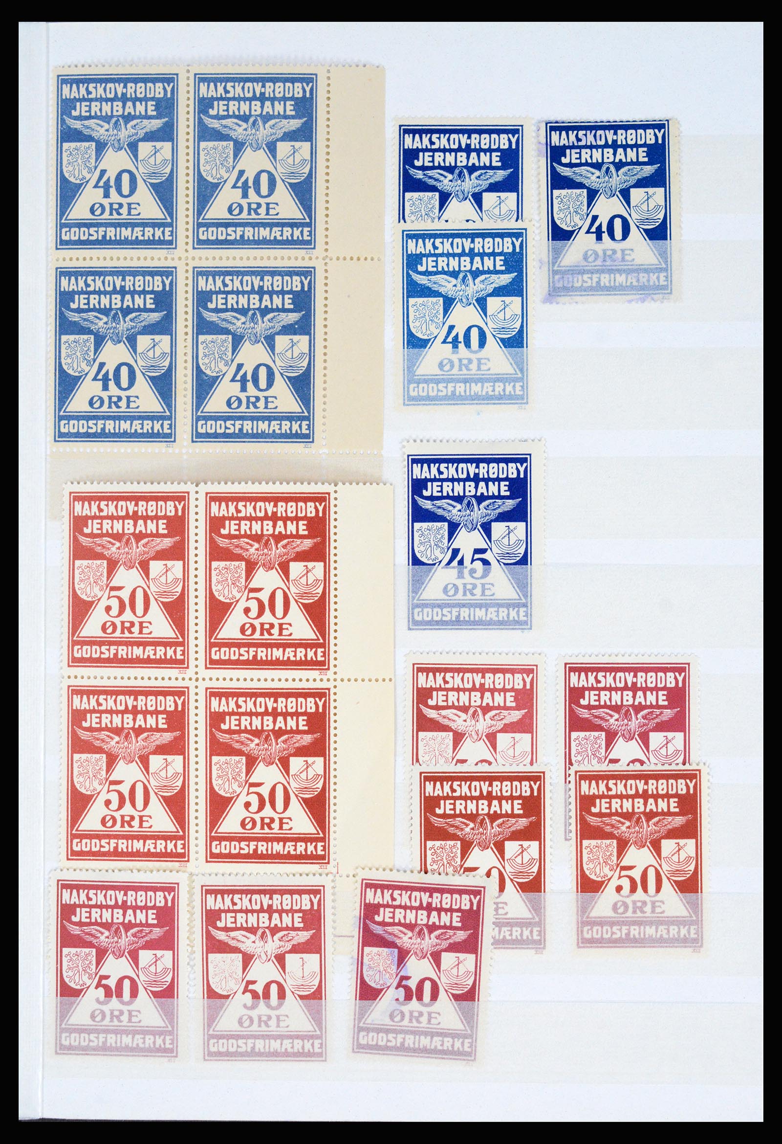 36982 102 - Postzegelverzameling 36982 Denemarken spoorwegzegels.