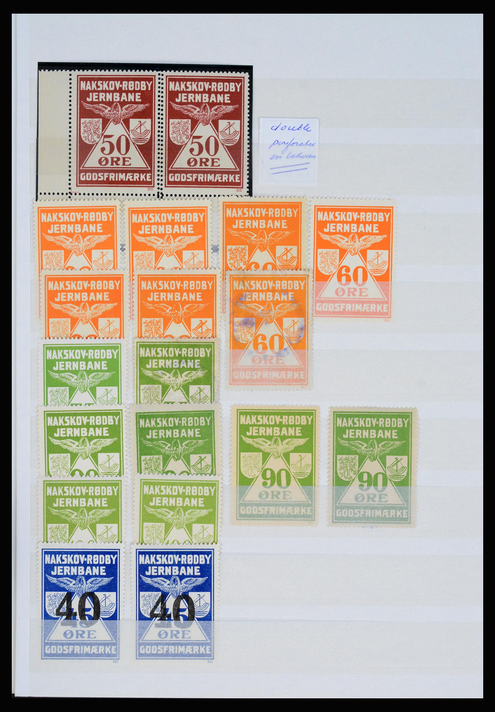 36982 103 - Postzegelverzameling 36982 Denemarken spoorwegzegels.