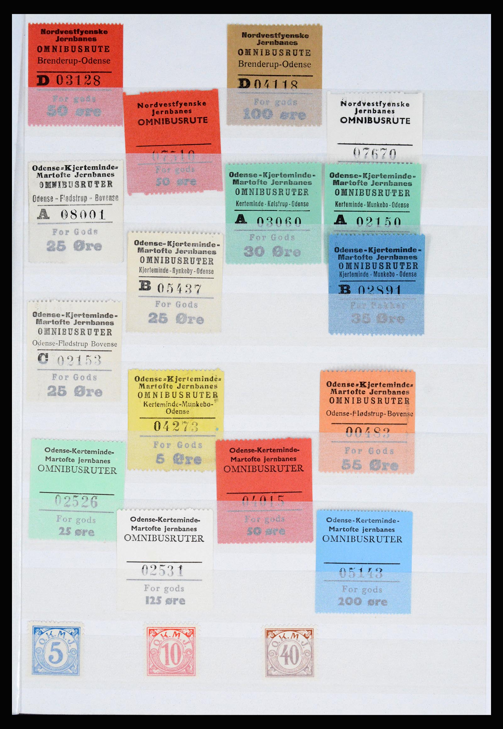 36982 108 - Postzegelverzameling 36982 Denemarken spoorwegzegels.