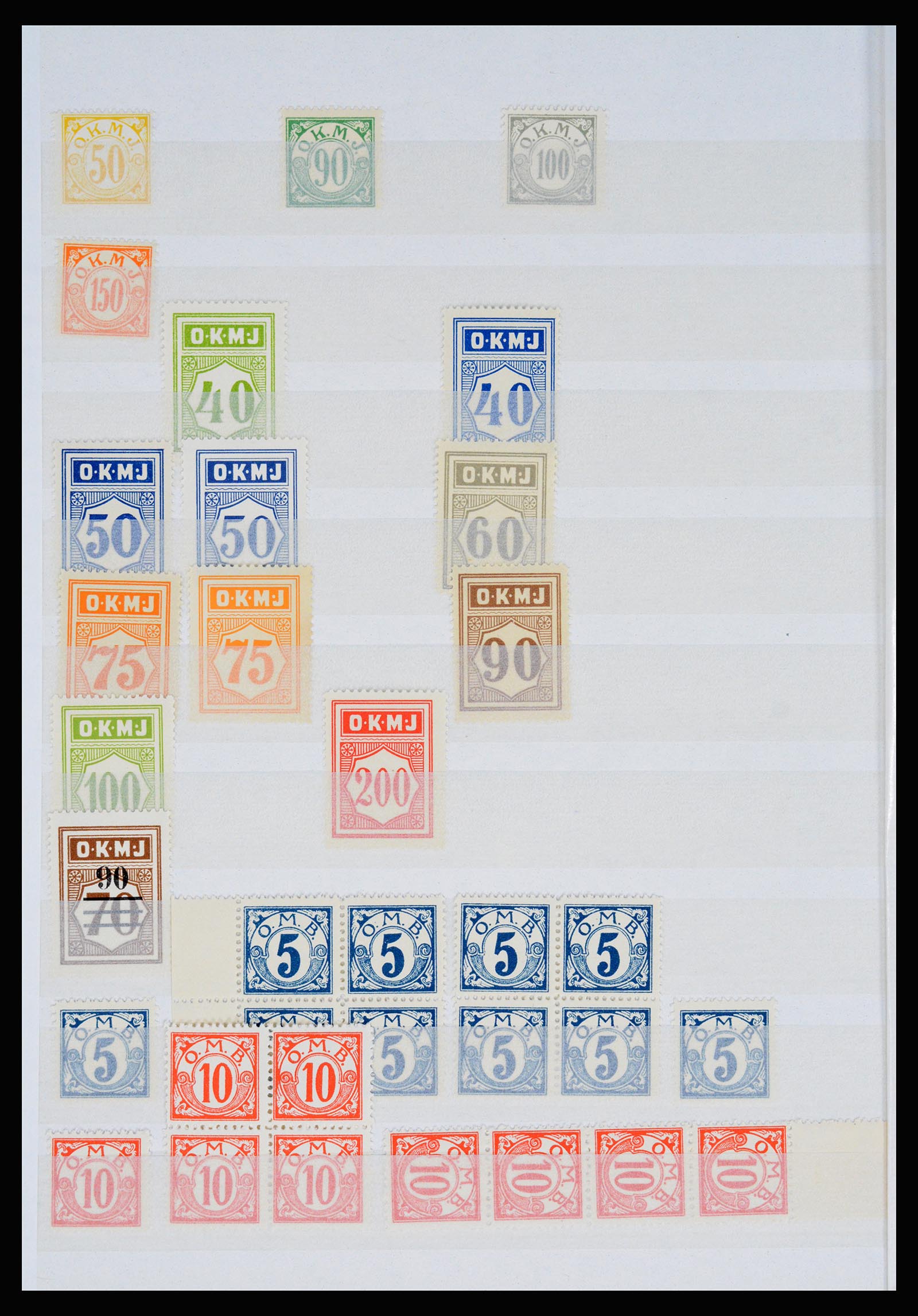 36982 109 - Postzegelverzameling 36982 Denemarken spoorwegzegels.