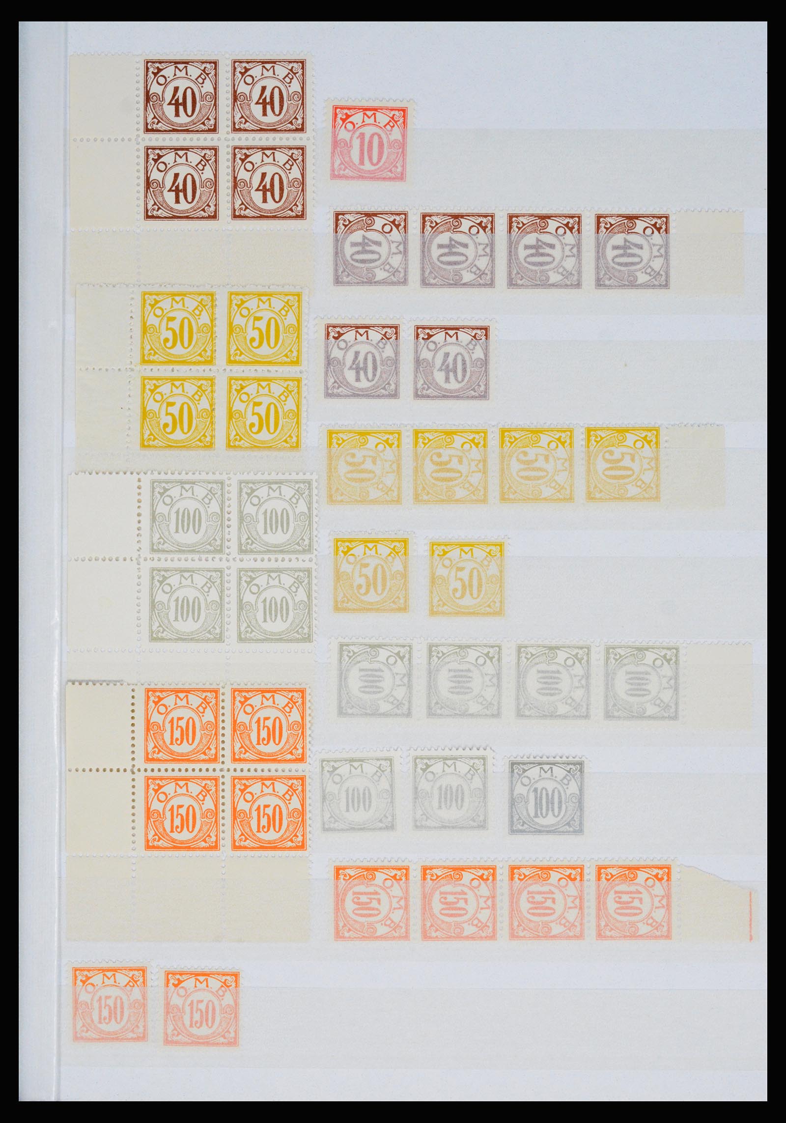 36982 110 - Postzegelverzameling 36982 Denemarken spoorwegzegels.