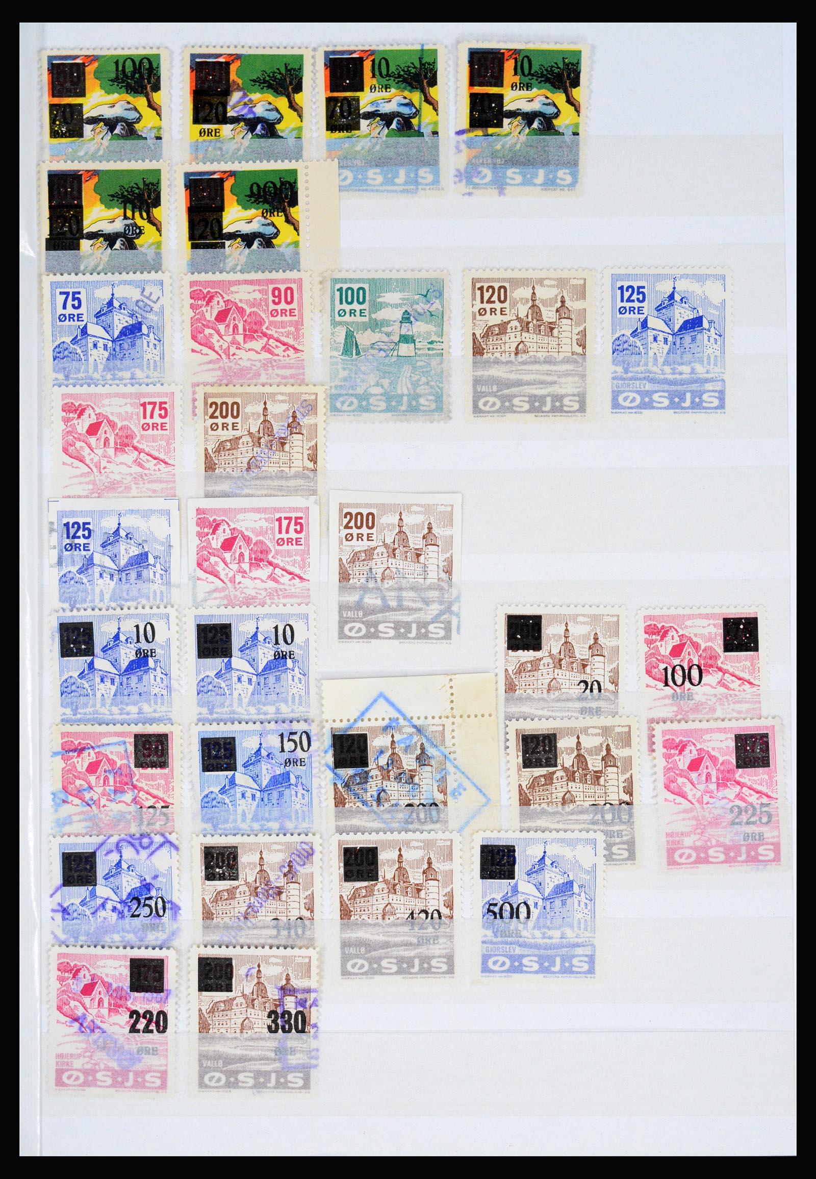 36982 114 - Postzegelverzameling 36982 Denemarken spoorwegzegels.