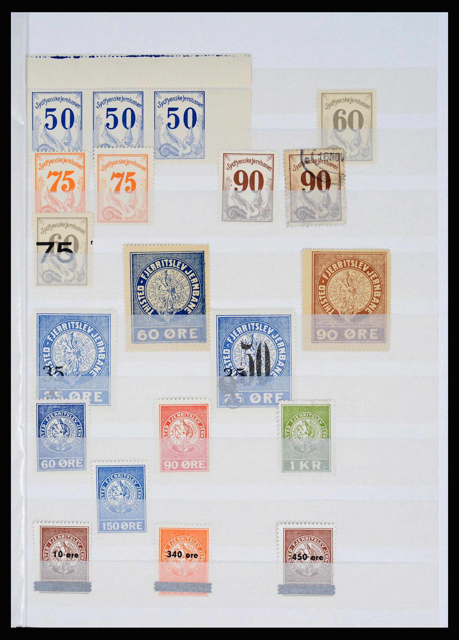 36982 130 - Postzegelverzameling 36982 Denemarken spoorwegzegels.