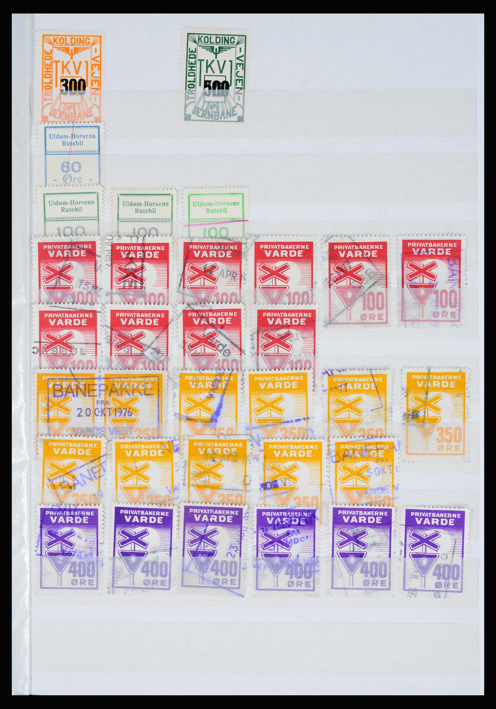36982 132 - Postzegelverzameling 36982 Denemarken spoorwegzegels.