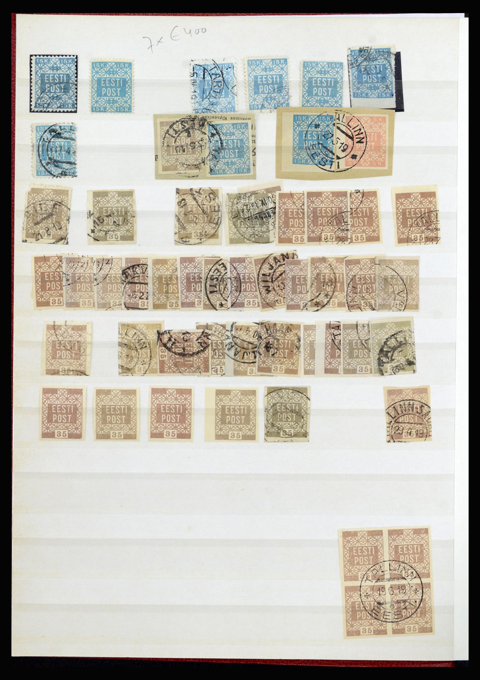 36992 002 - Postzegelverzameling 36992 Estland 1858(!)-1942.