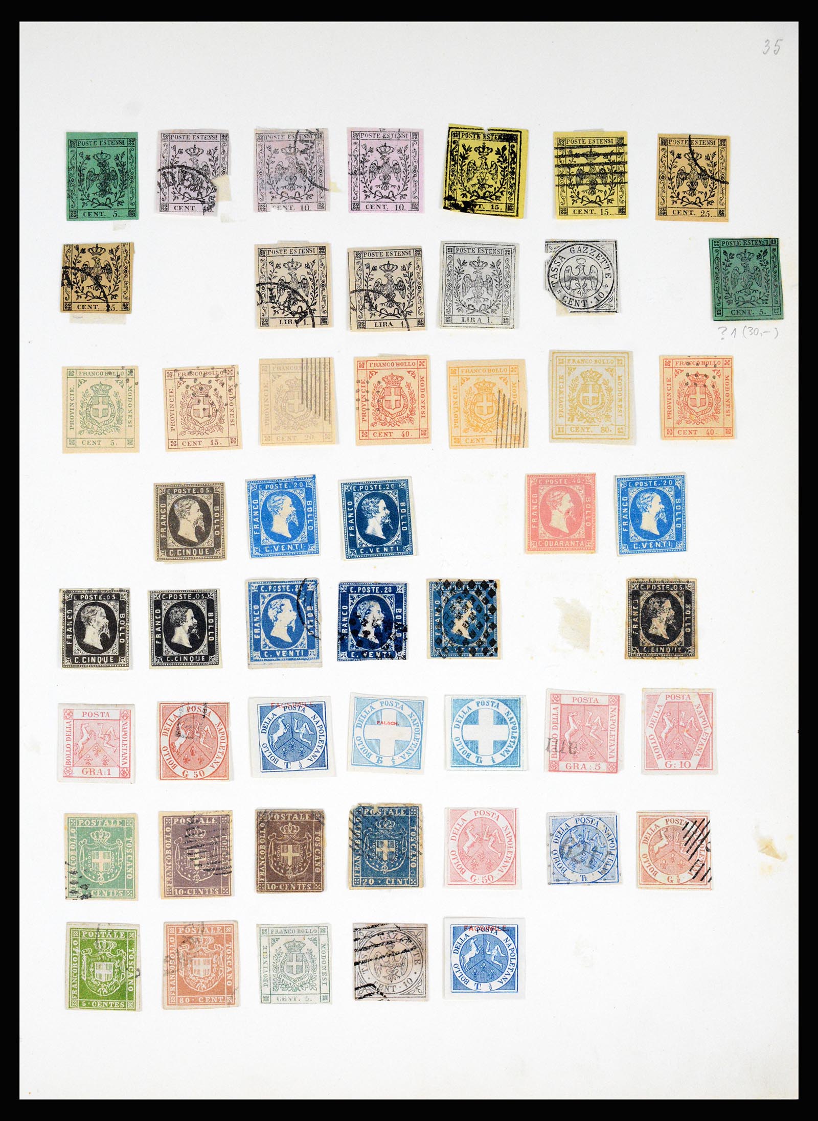 36994 018 - Postzegelverzameling 36994 Wereld vervalsingen 1843-1940.