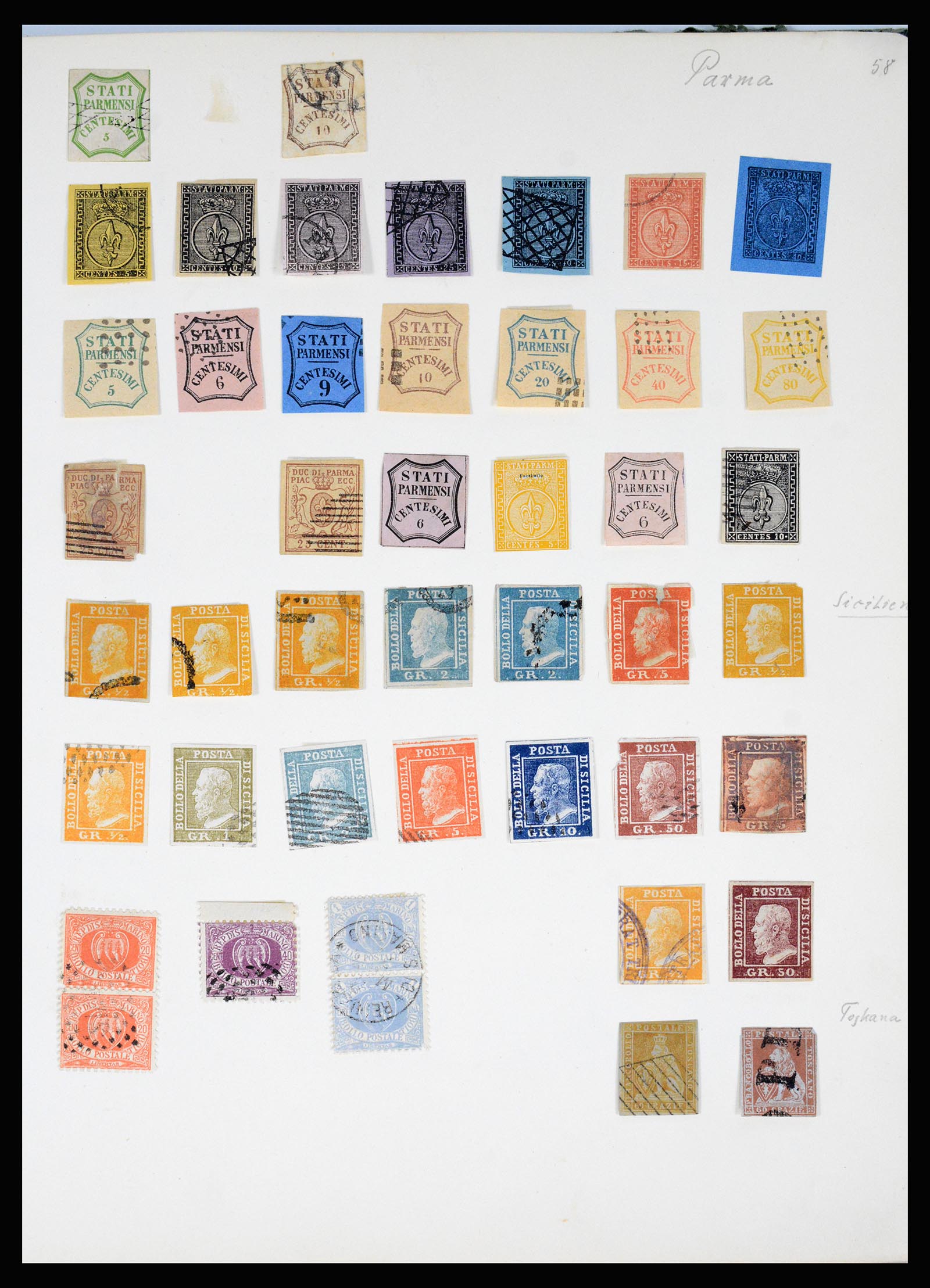 36994 032 - Postzegelverzameling 36994 Wereld vervalsingen 1843-1940.