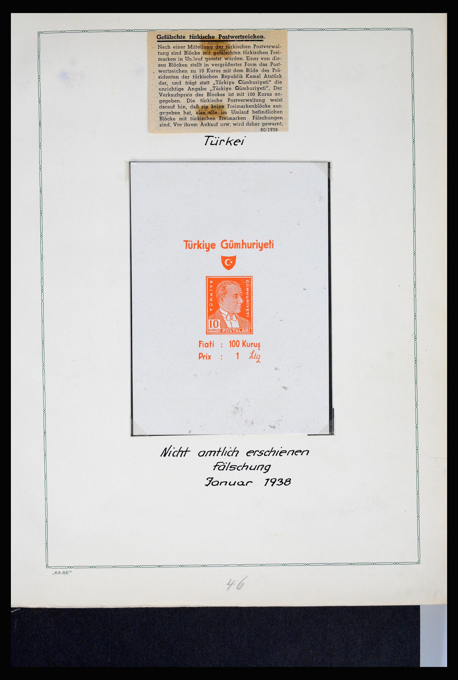 36994 039 - Postzegelverzameling 36994 Wereld vervalsingen 1843-1940.