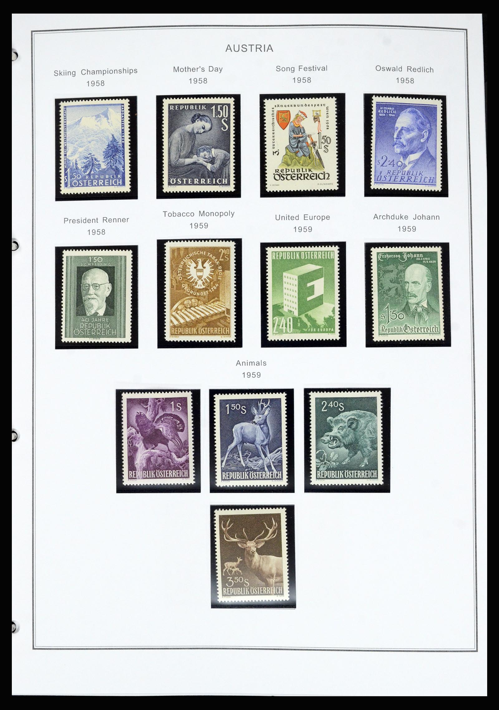 36999 062 - Postzegelverzameling 36999 Oostenrijk 1850-2001.