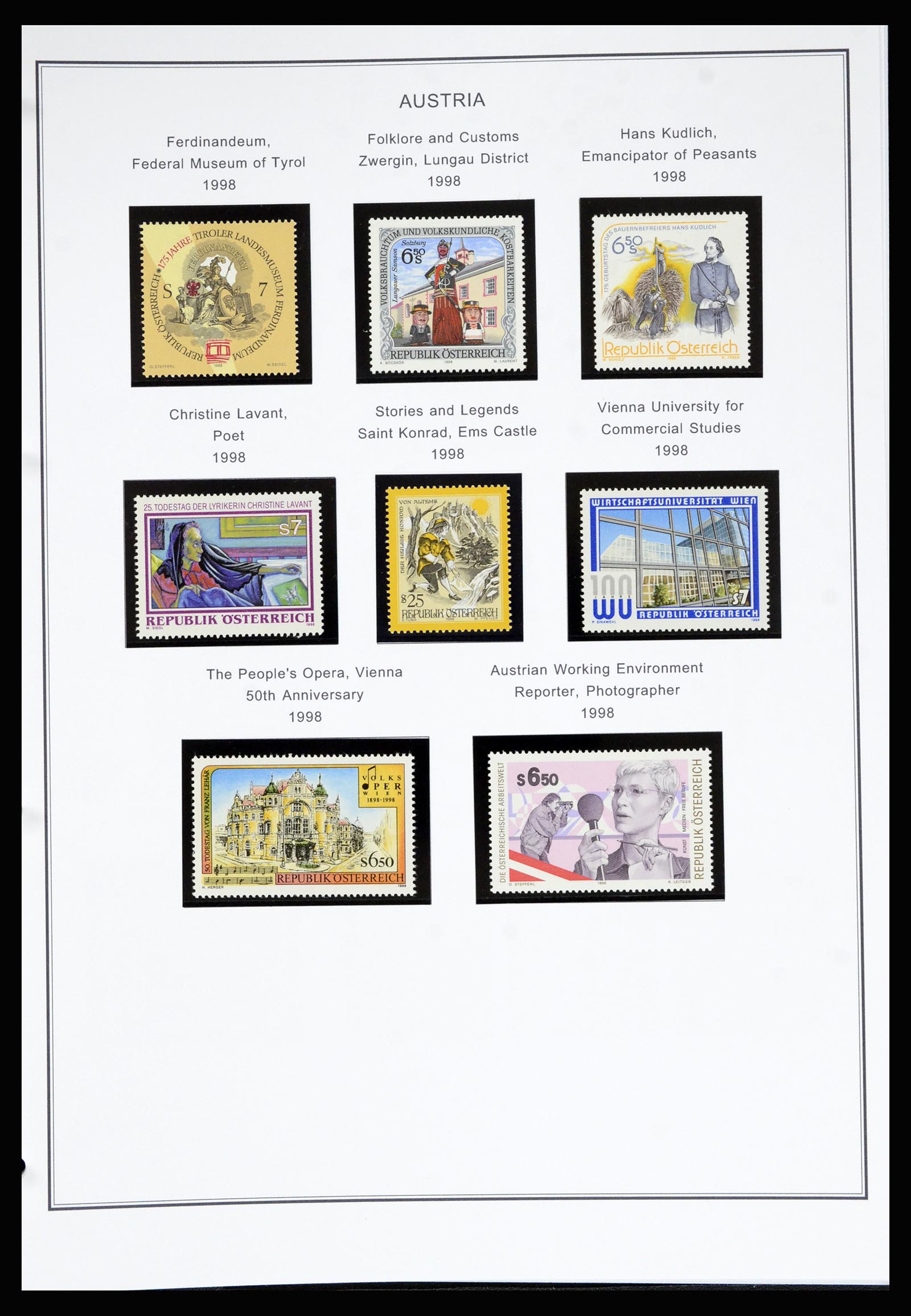 36999 202 - Stamp collection 36999 Austria 1850-2001.