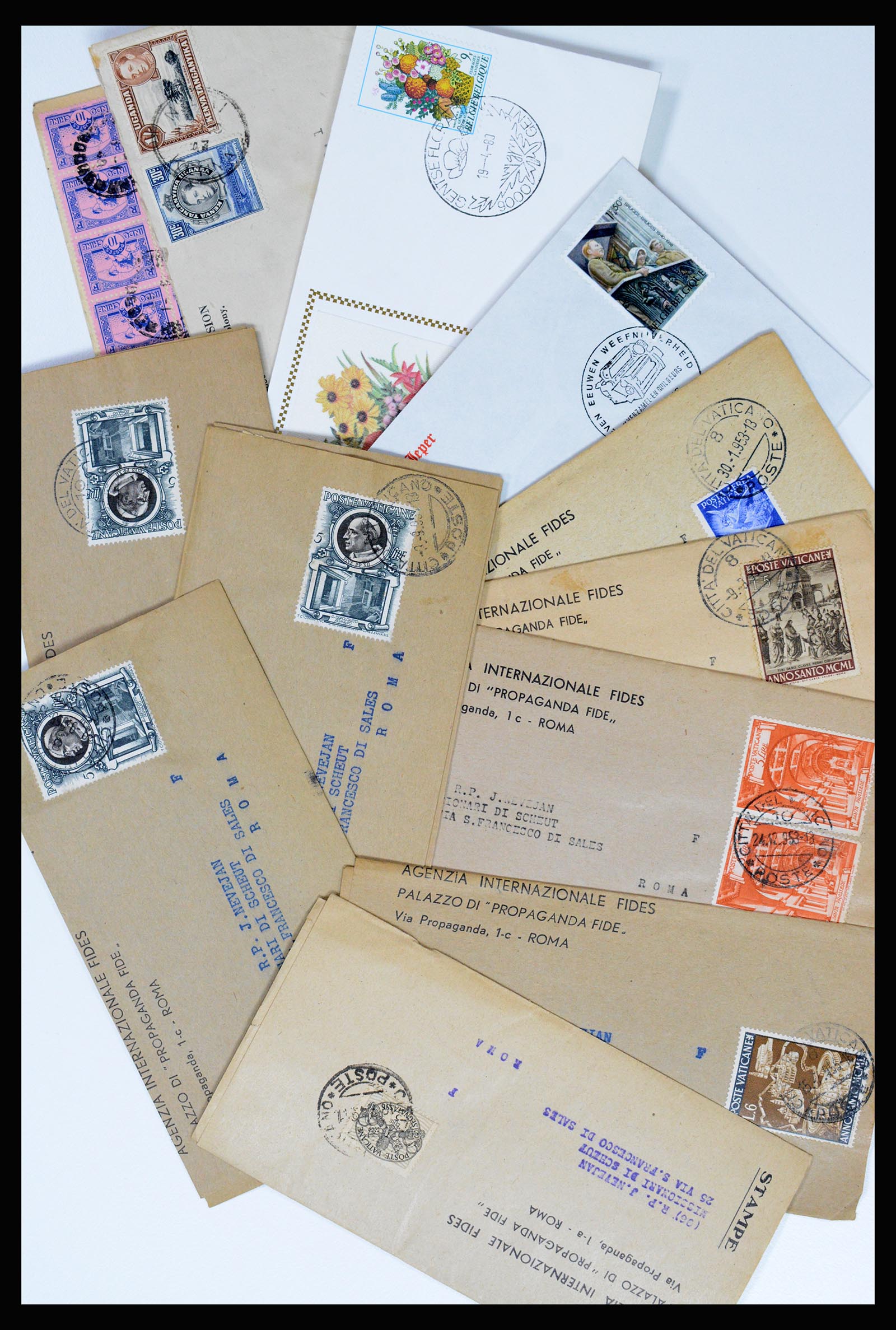 37002 003 - Postzegelverzameling 37002 Wereld brieven 1920-1960
