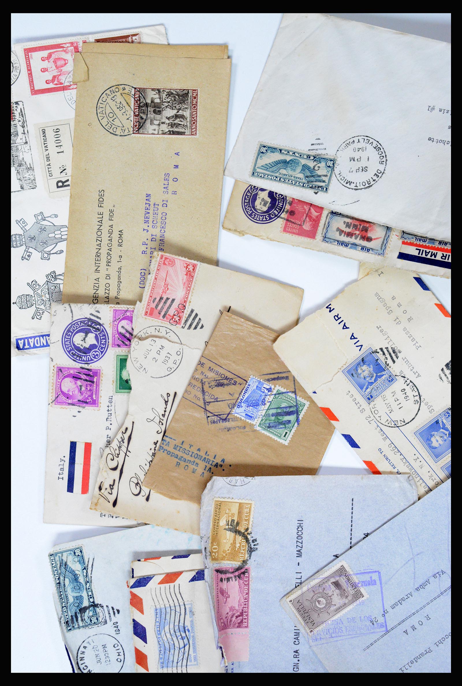 37002 009 - Postzegelverzameling 37002 Wereld brieven 1920-1960