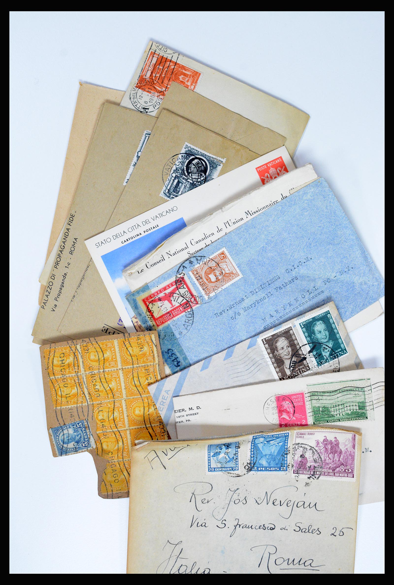 37002 010 - Postzegelverzameling 37002 Wereld brieven 1920-1960