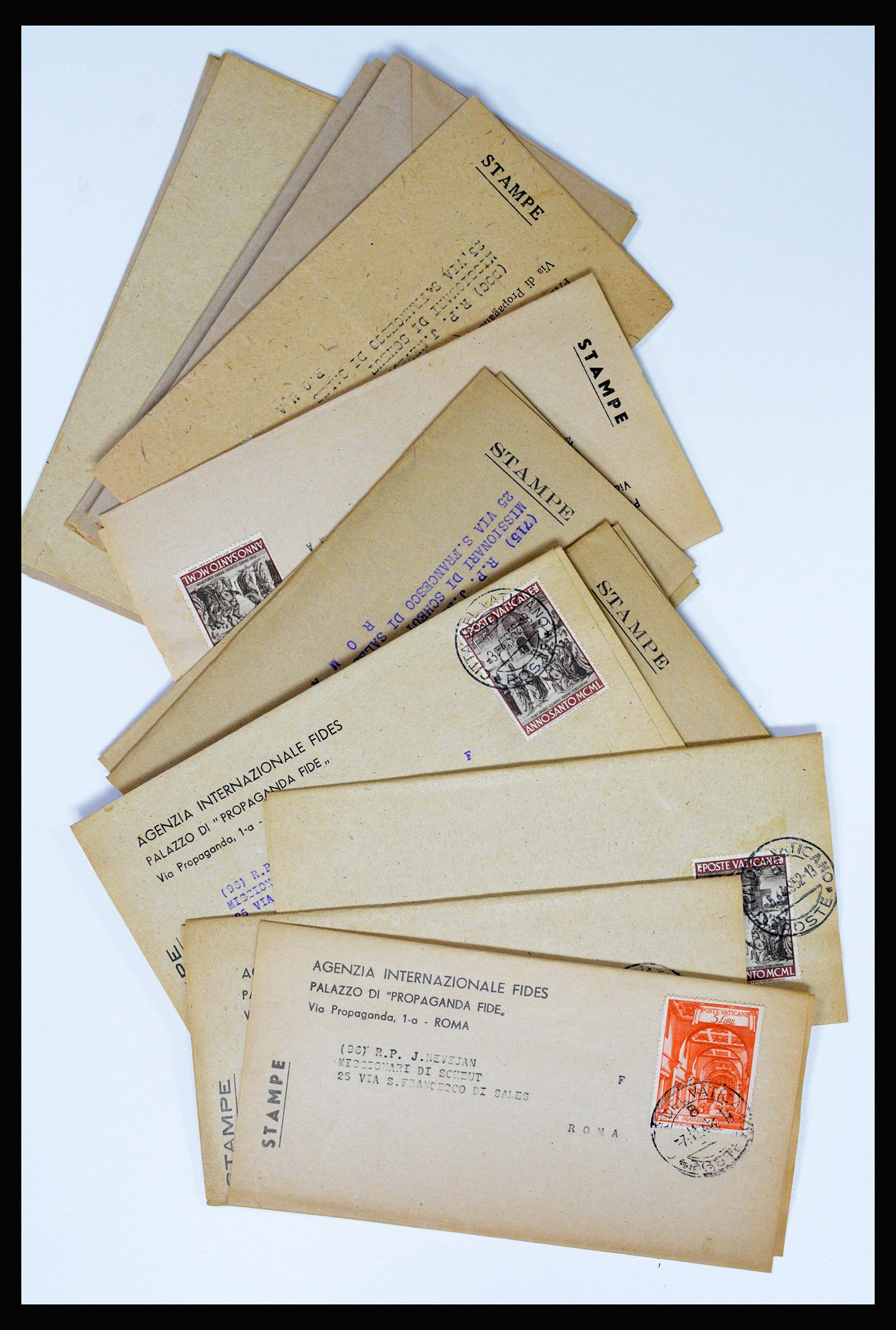 37002 014 - Postzegelverzameling 37002 Wereld brieven 1920-1960