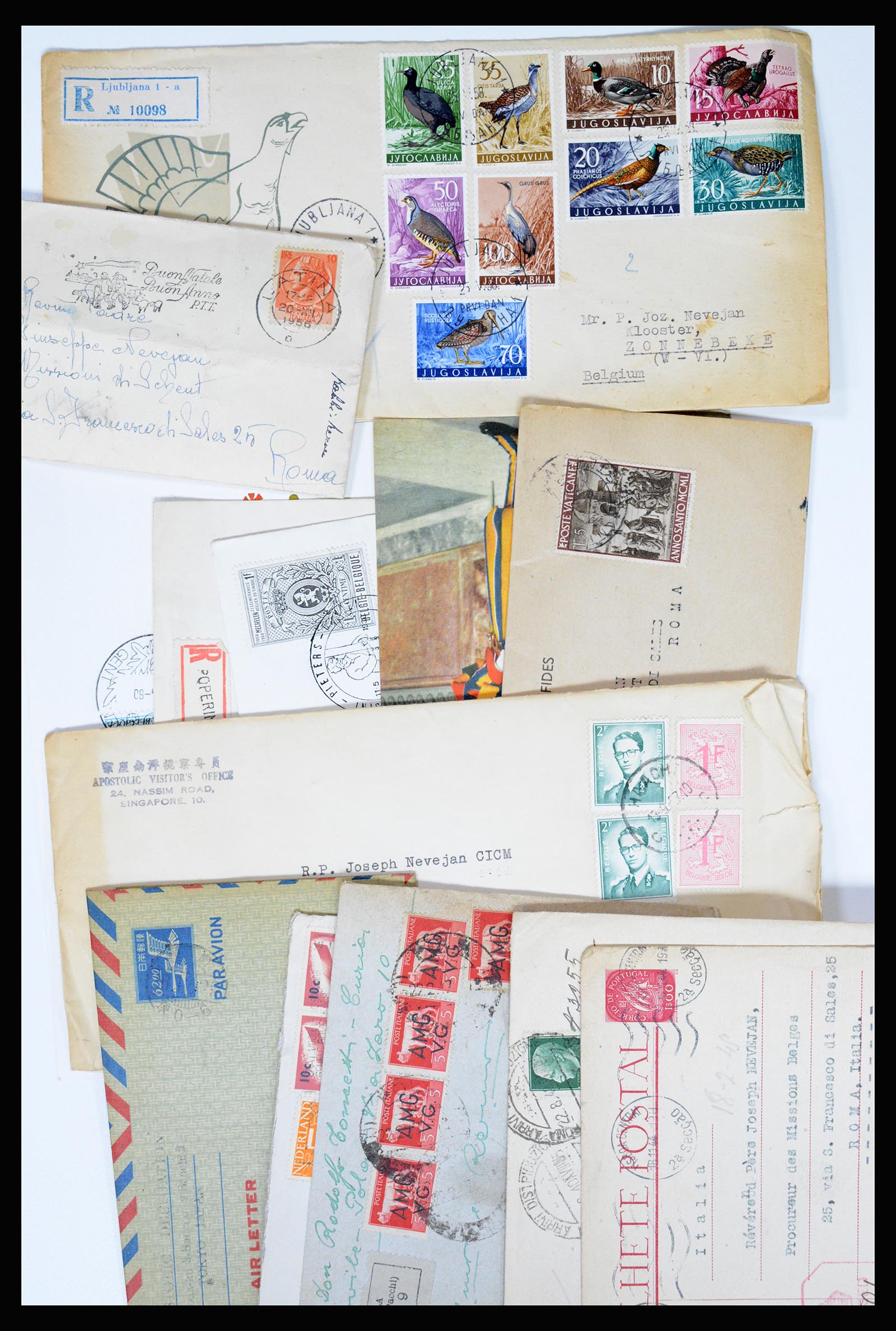 37002 015 - Postzegelverzameling 37002 Wereld brieven 1920-1960