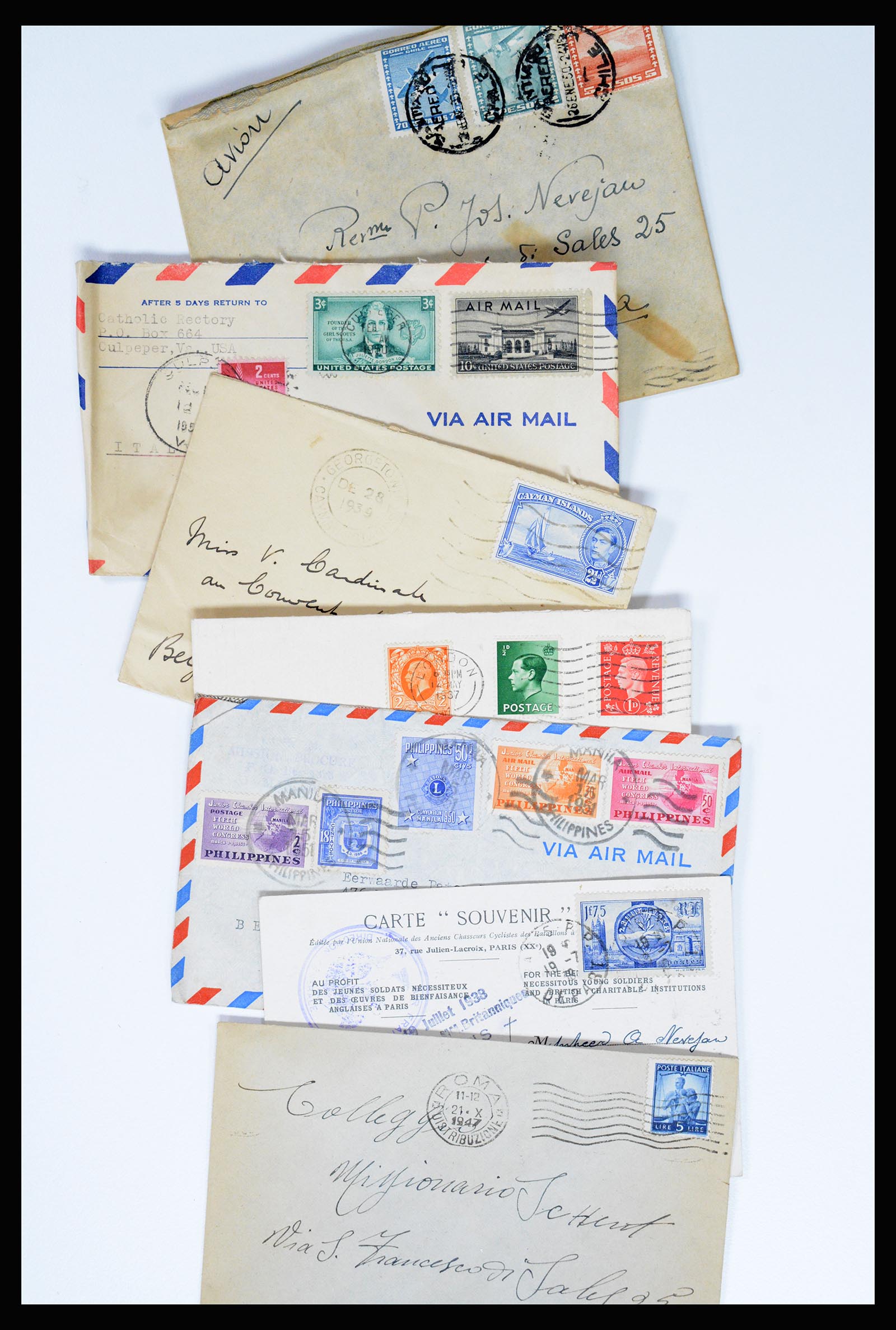37002 026 - Postzegelverzameling 37002 Wereld brieven 1920-1960