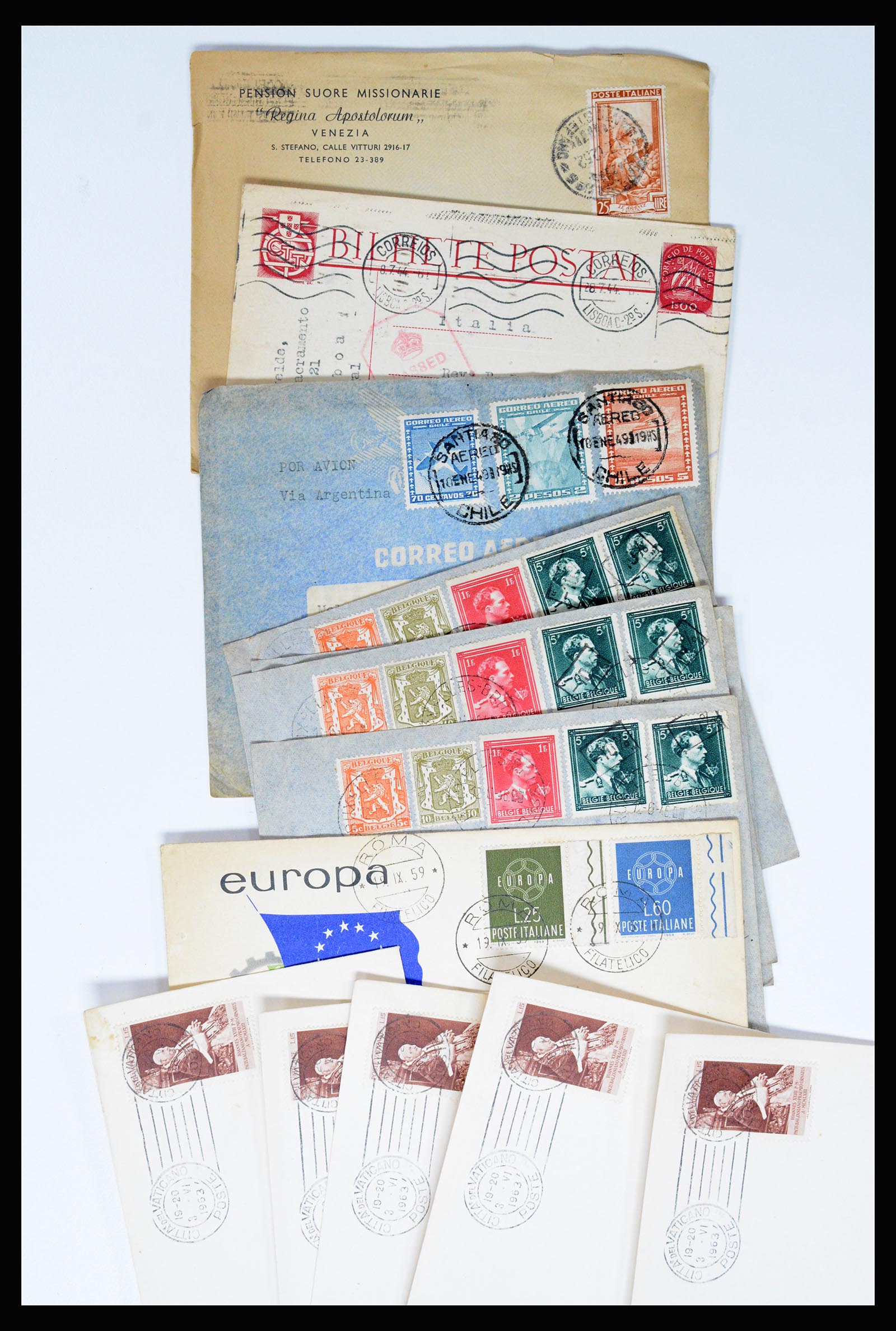 37002 027 - Postzegelverzameling 37002 Wereld brieven 1920-1960
