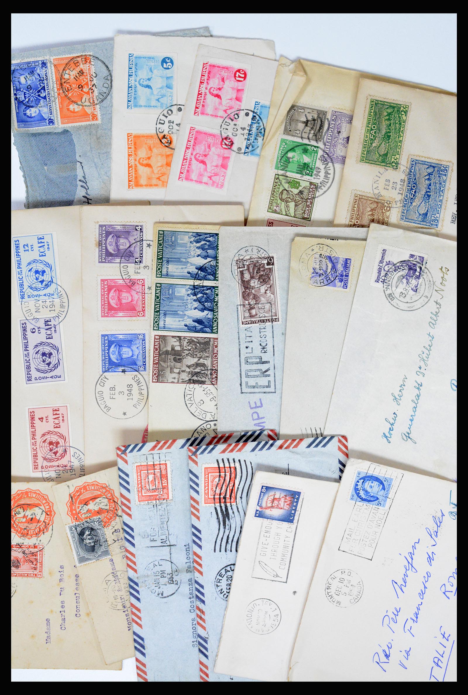 37002 028 - Postzegelverzameling 37002 Wereld brieven 1920-1960