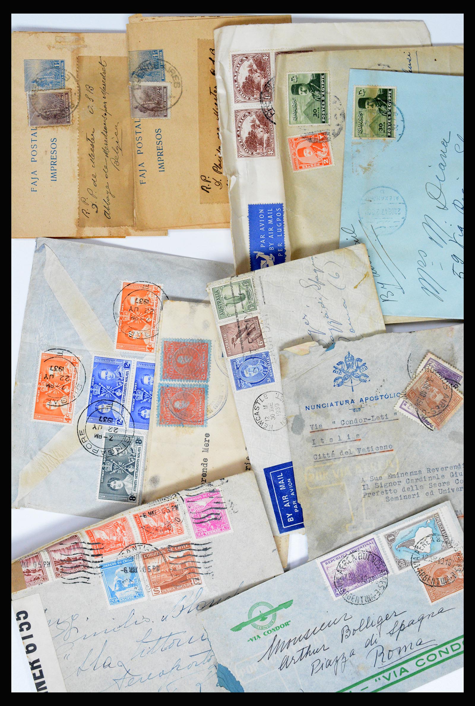 37002 031 - Postzegelverzameling 37002 Wereld brieven 1920-1960