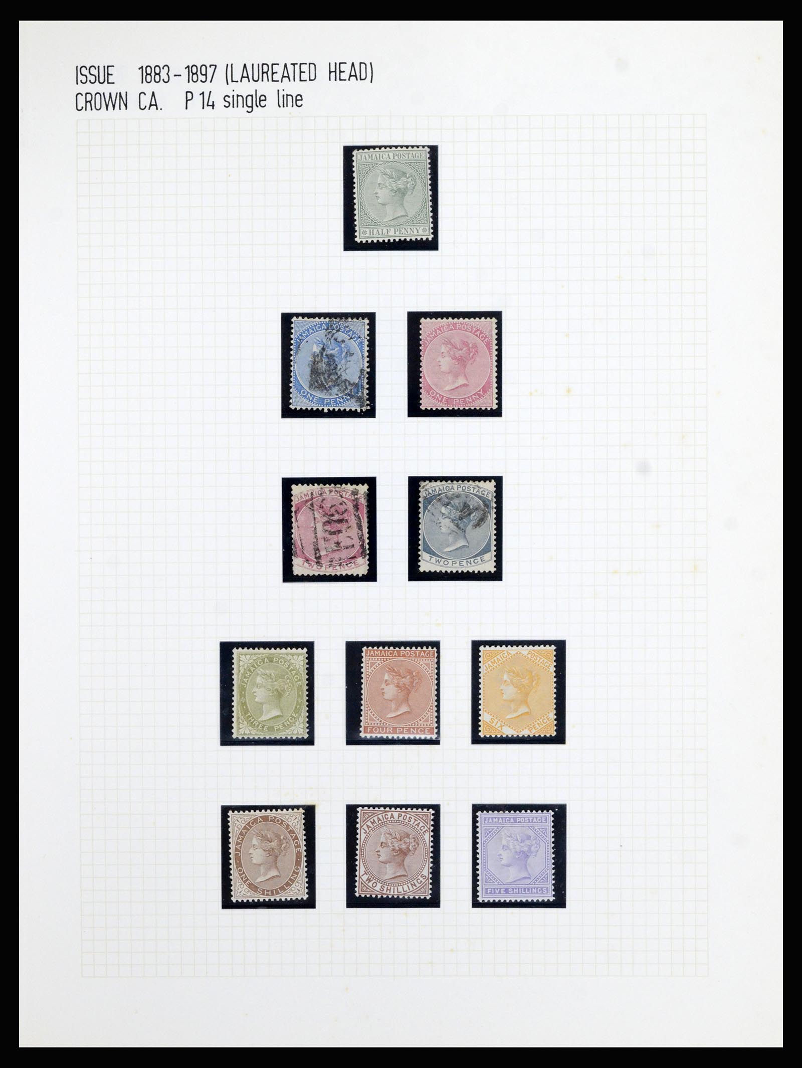 37006 003 - Postzegelverzameling 37006 Jamaica 1860-1920.