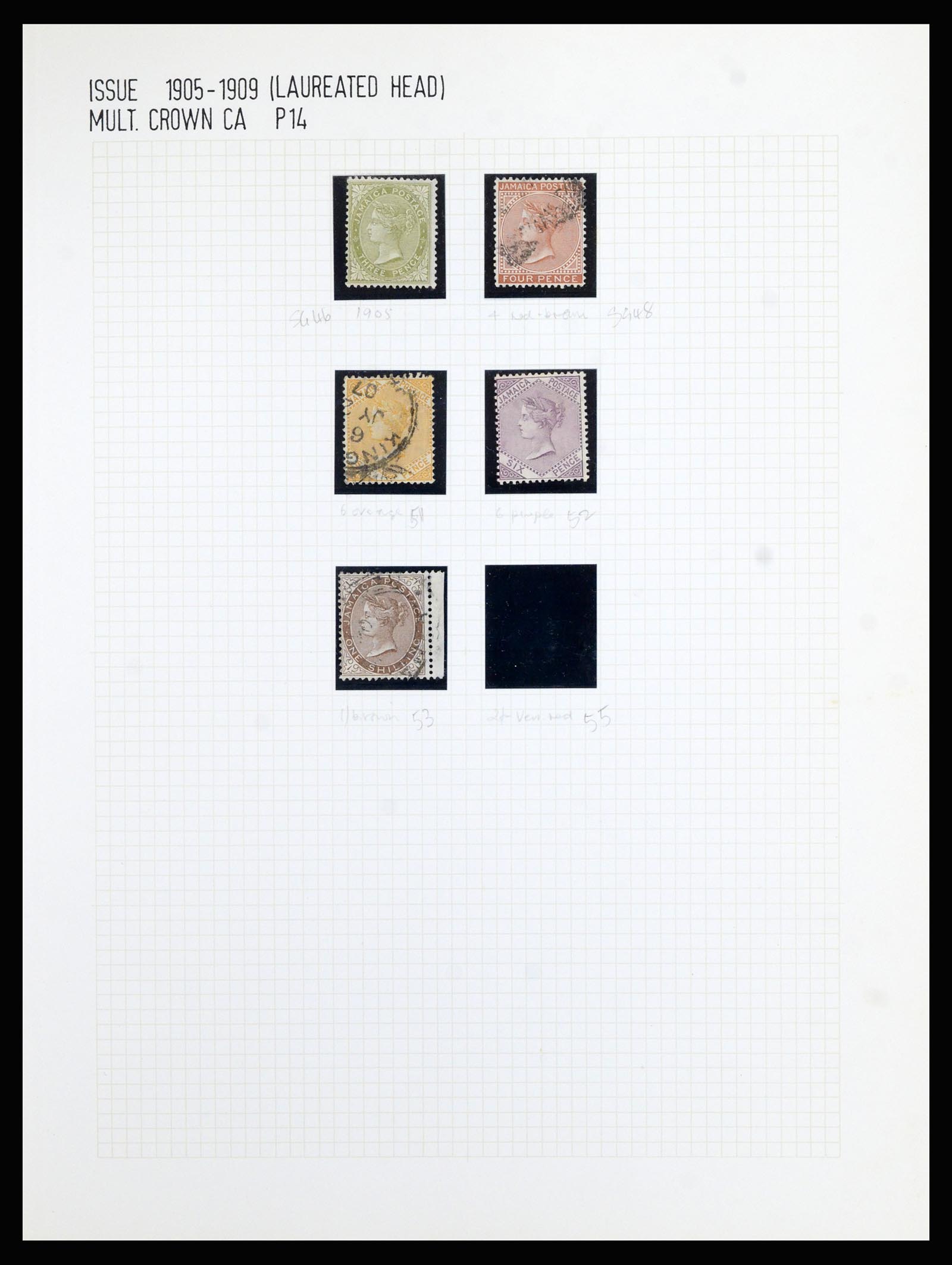 37006 010 - Postzegelverzameling 37006 Jamaica 1860-1920.