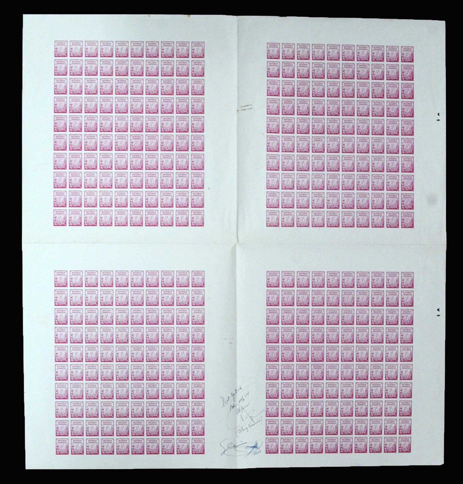 37039 001 - Postzegelverzameling 37039 Indonesië proef 1951.