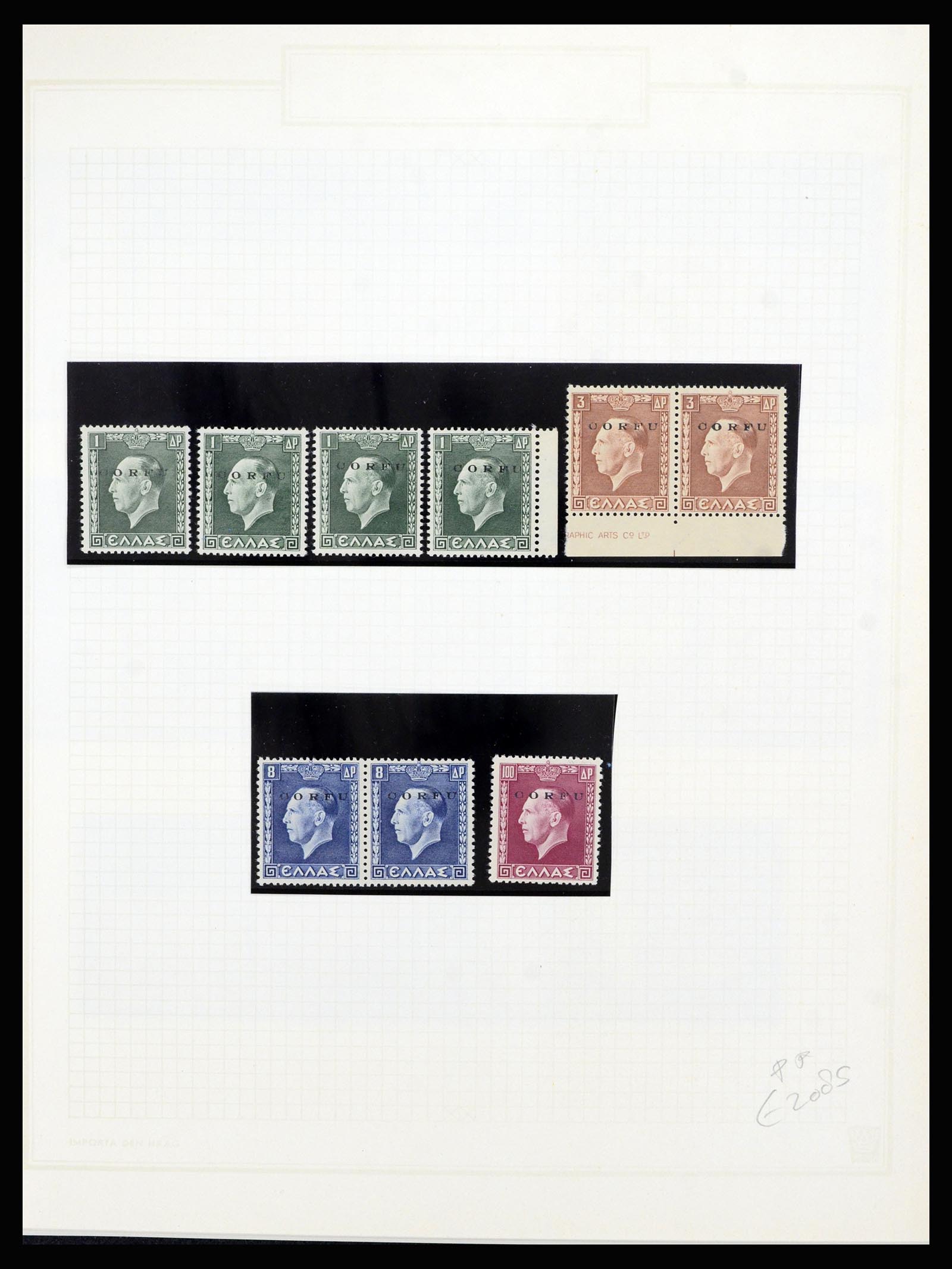 37040 001 - Postzegelverzameling 37040 Italiaanse bezetting Corfu 1941.