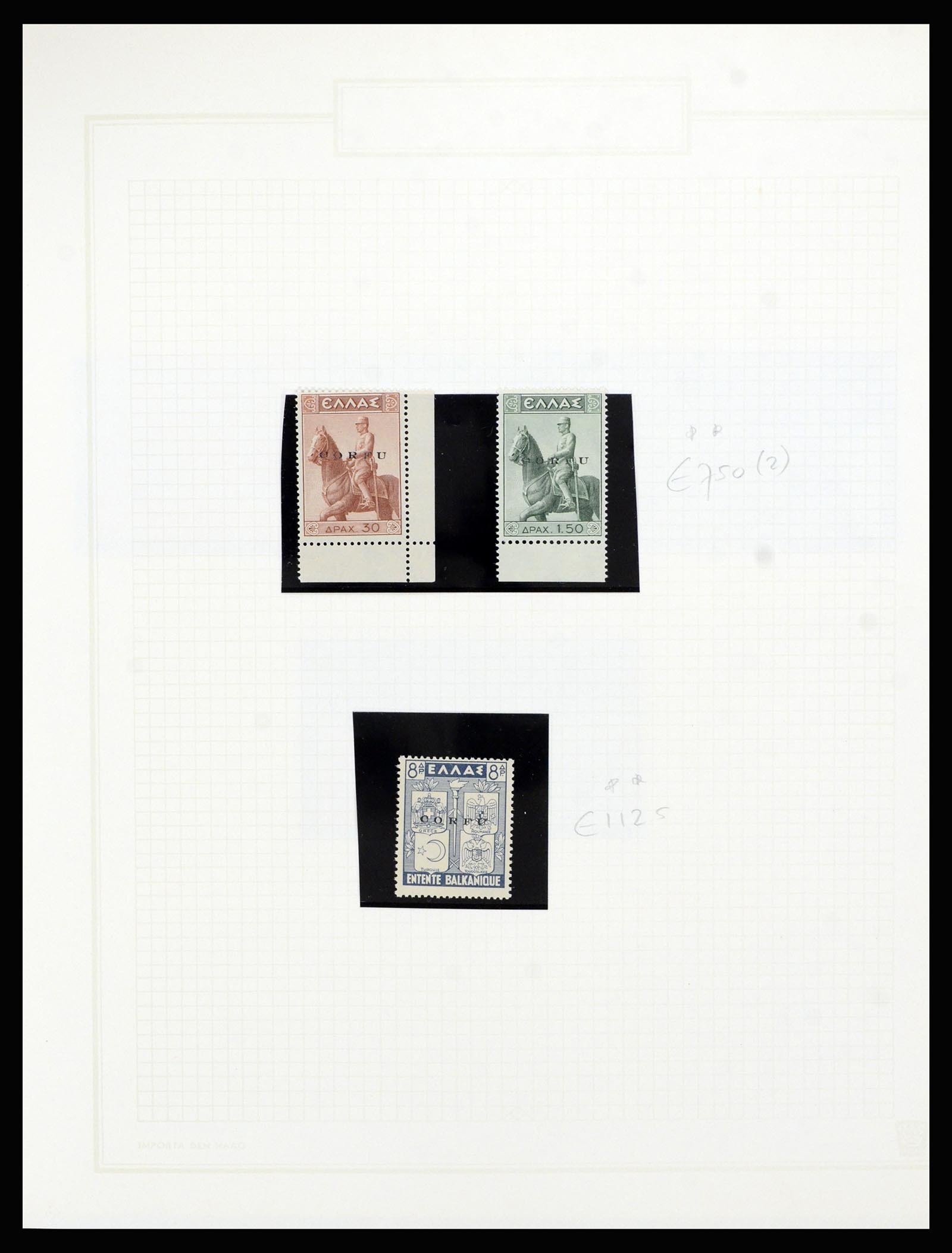 37040 004 - Postzegelverzameling 37040 Italiaanse bezetting Corfu 1941.