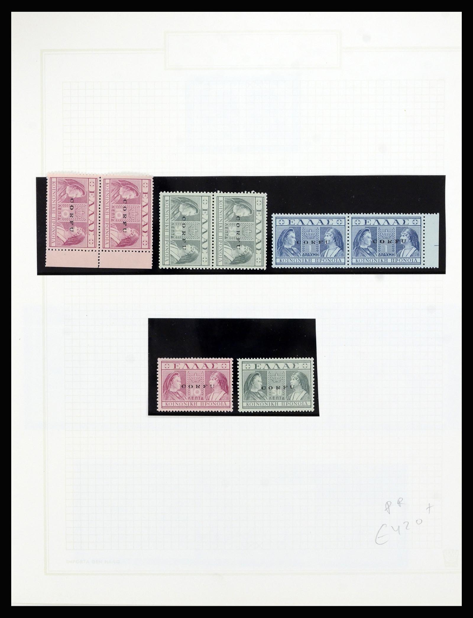 37040 005 - Postzegelverzameling 37040 Italiaanse bezetting Corfu 1941.