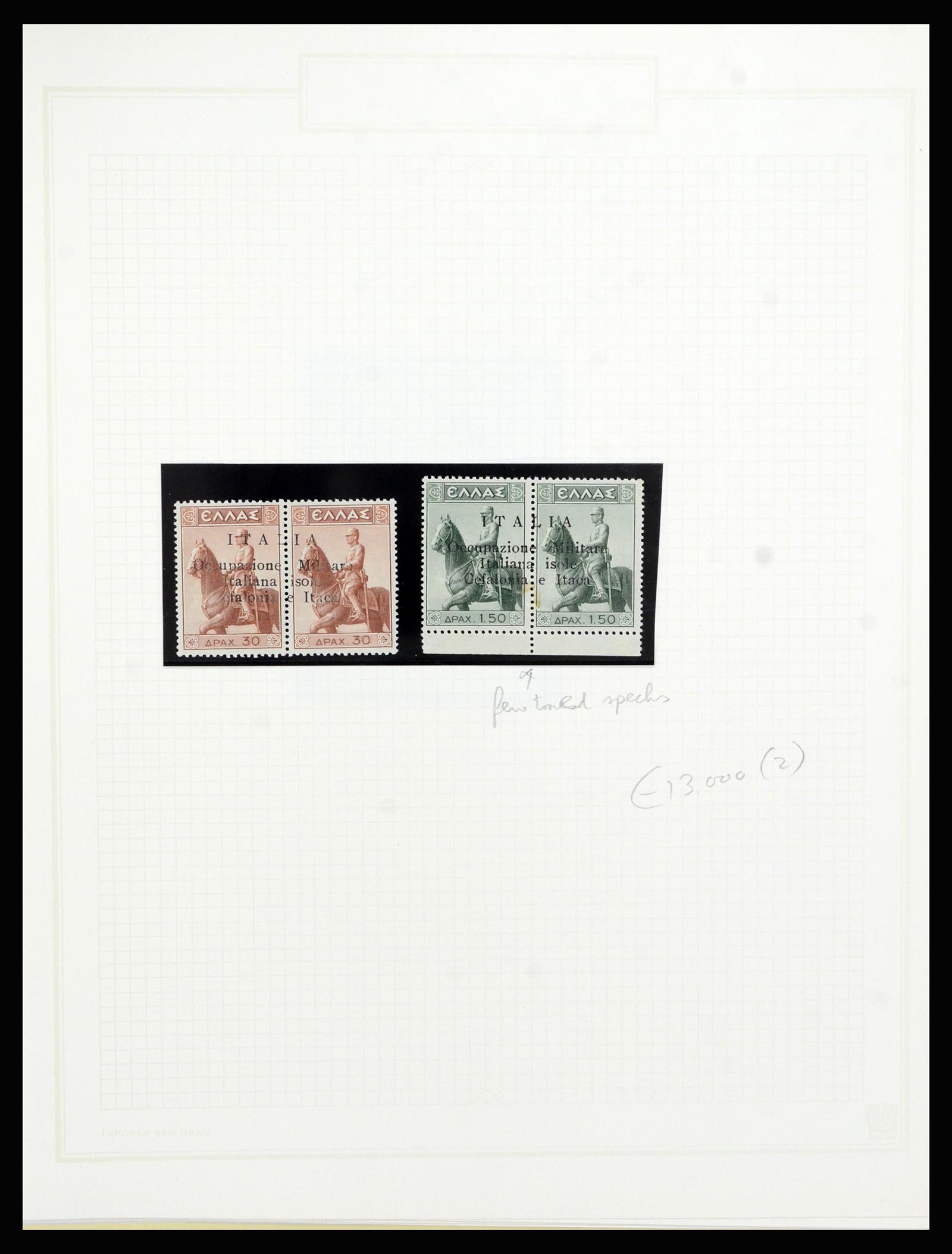37045 006 - Postzegelverzameling 37045 Italiaanse bezetting Griekse eilanden 1941