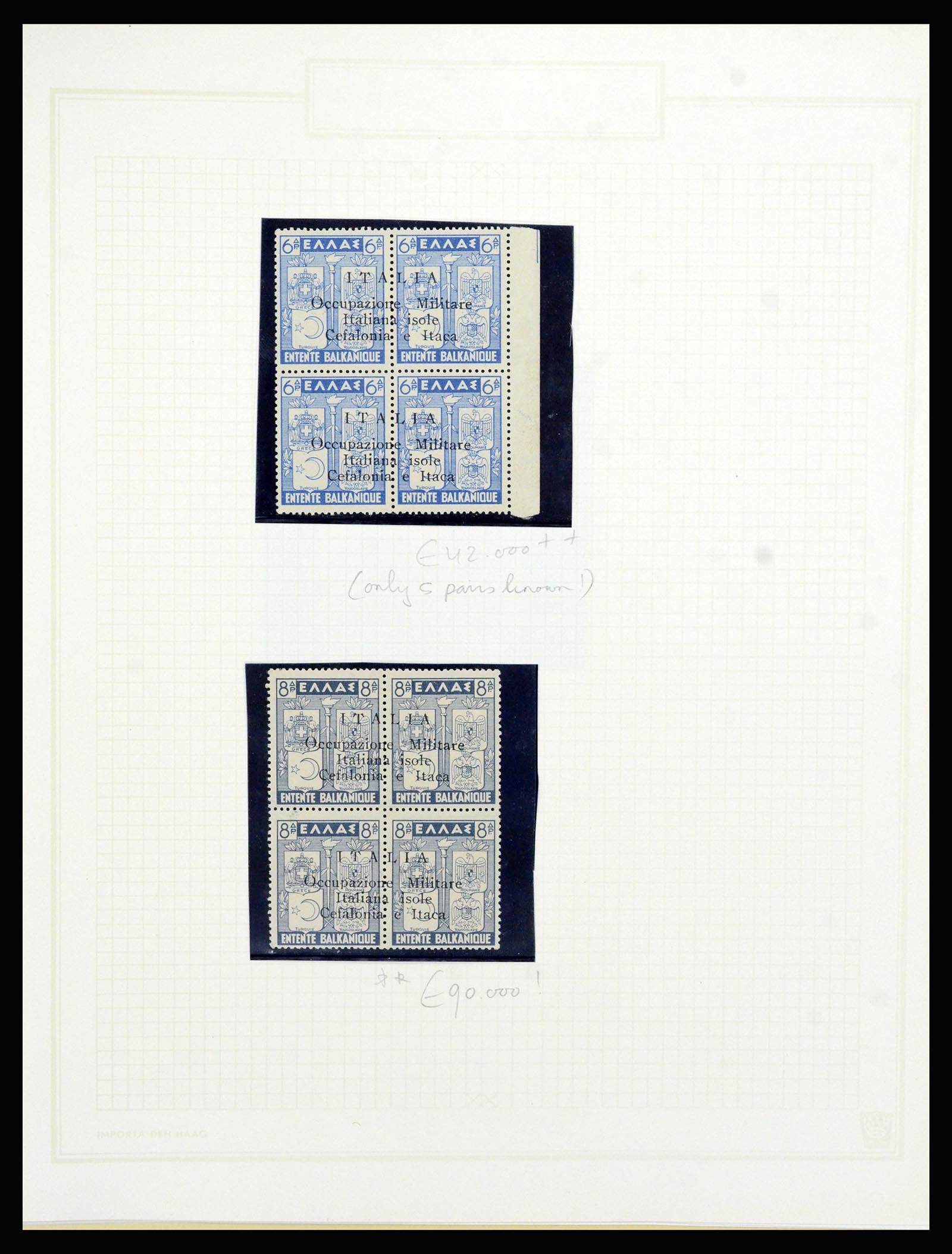 37045 008 - Postzegelverzameling 37045 Italiaanse bezetting Griekse eilanden 1941