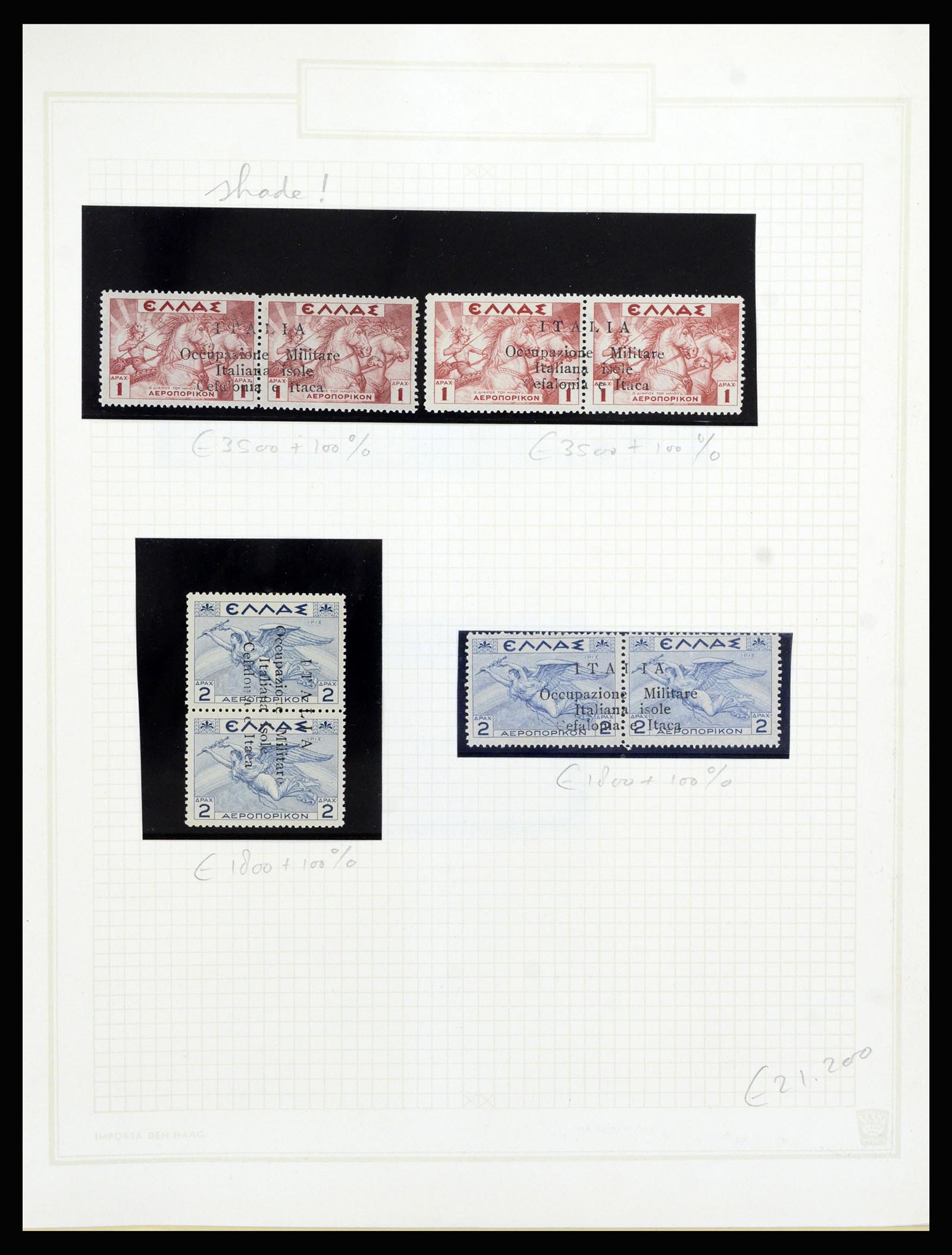 37045 015 - Postzegelverzameling 37045 Italiaanse bezetting Griekse eilanden 1941
