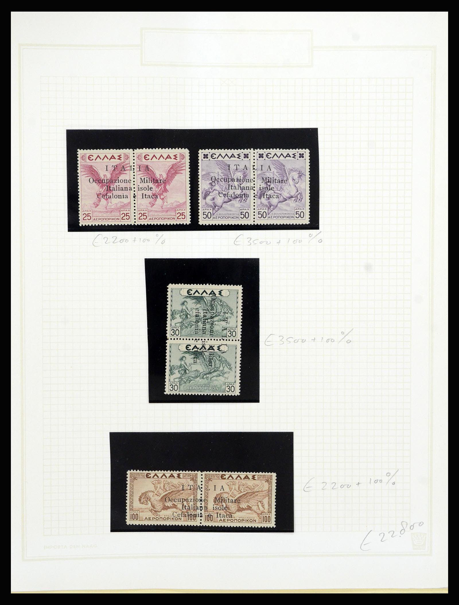 37045 017 - Postzegelverzameling 37045 Italiaanse bezetting Griekse eilanden 1941