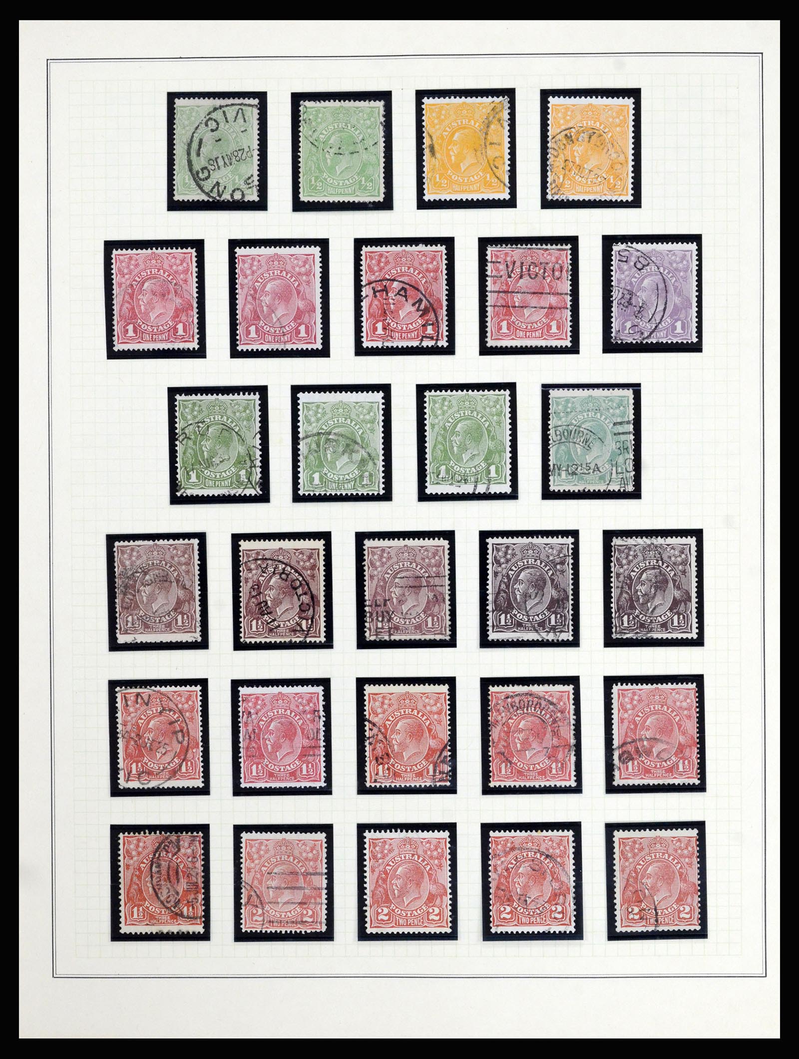 37049 002 - Postzegelverzameling 37049 Australië 1913-1990.