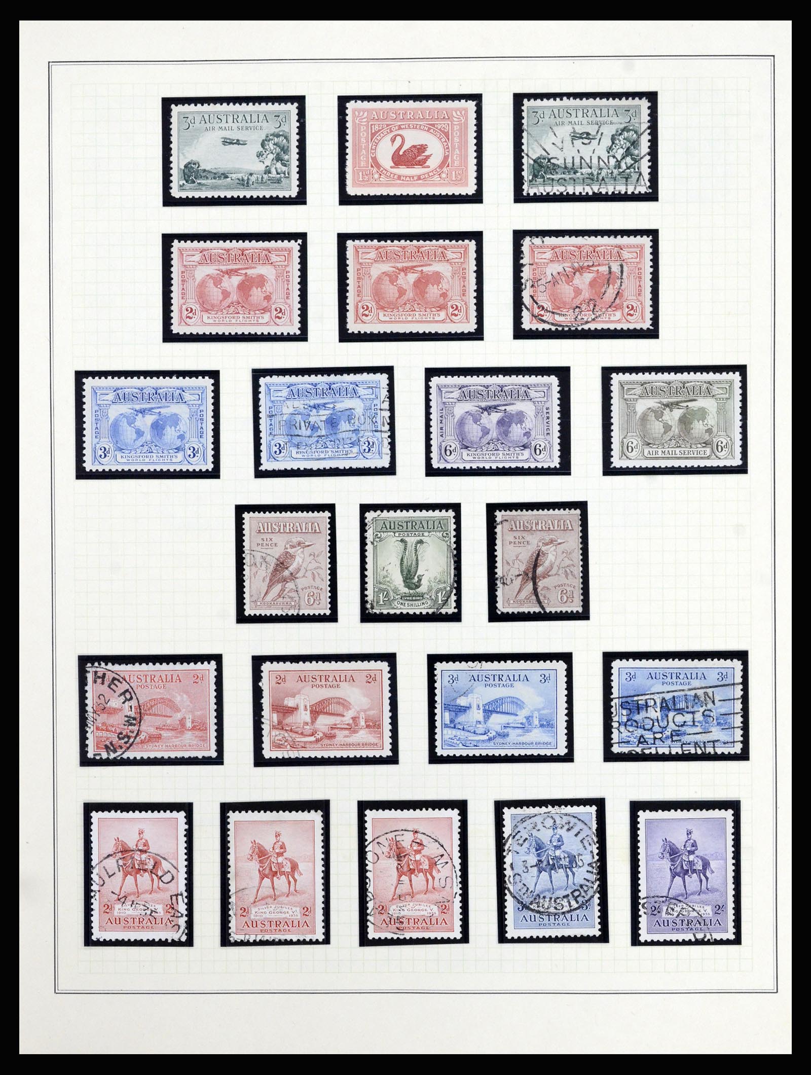 37049 004 - Postzegelverzameling 37049 Australië 1913-1990.
