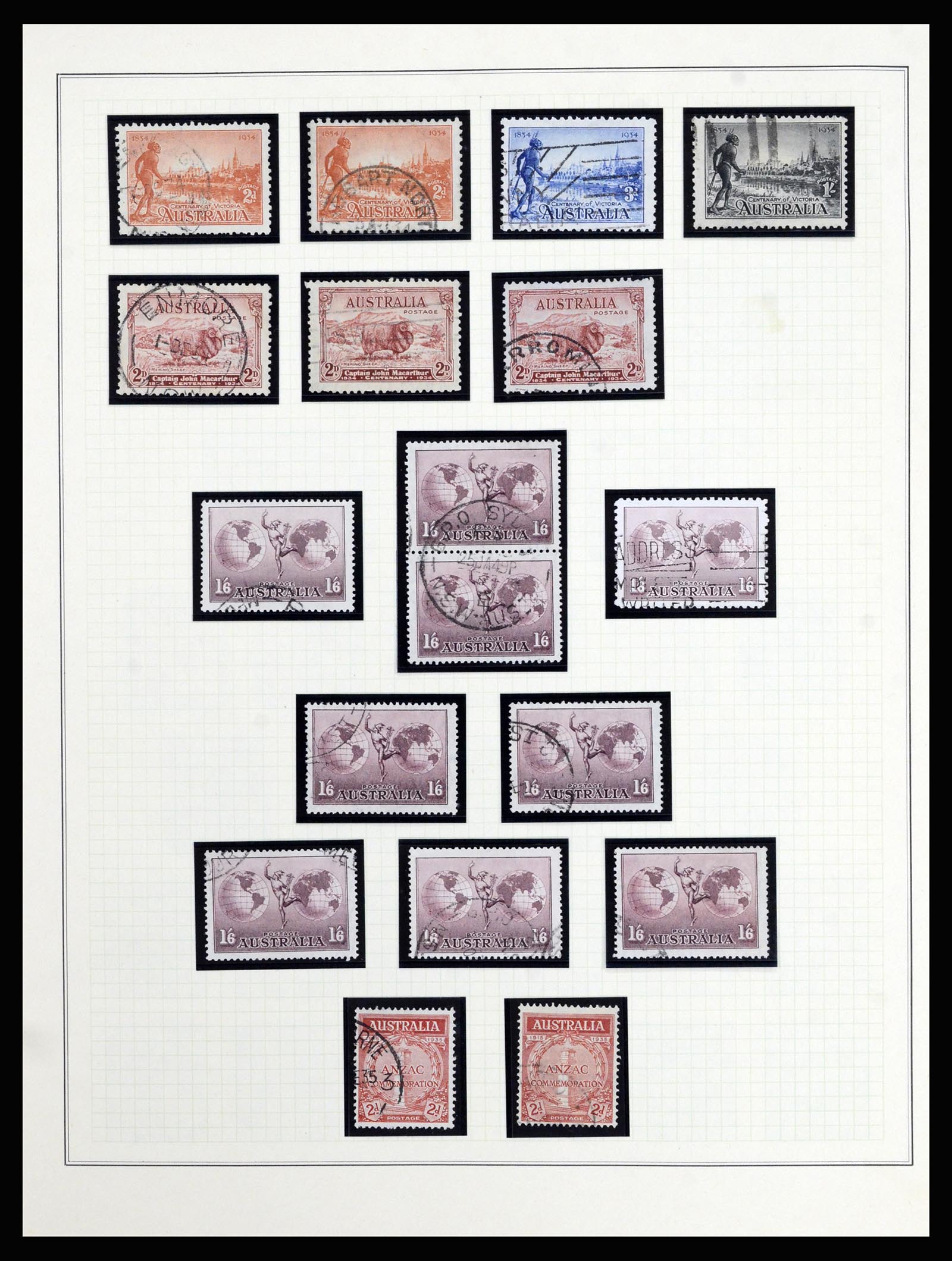 37049 005 - Postzegelverzameling 37049 Australië 1913-1990.