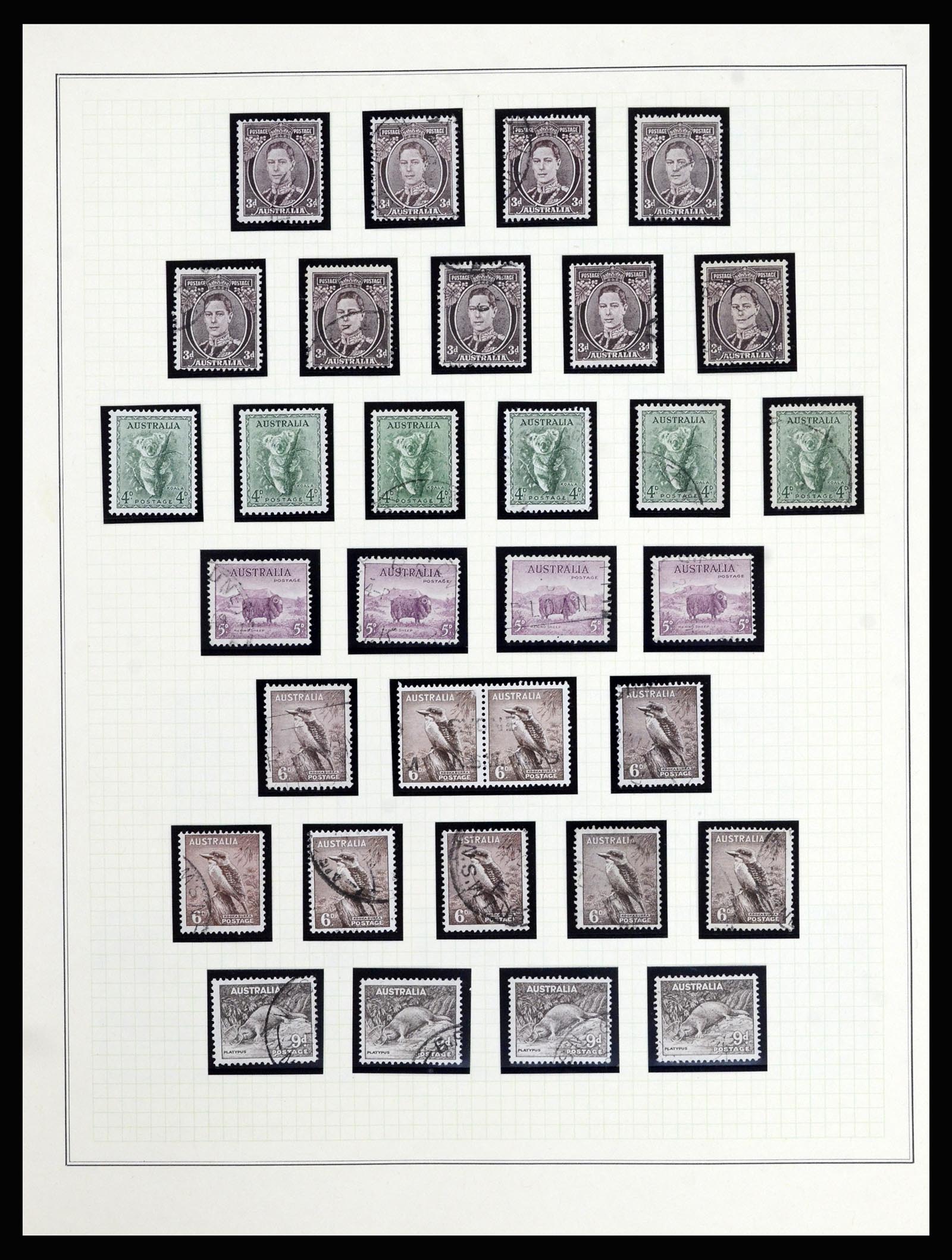 37049 007 - Postzegelverzameling 37049 Australië 1913-1990.