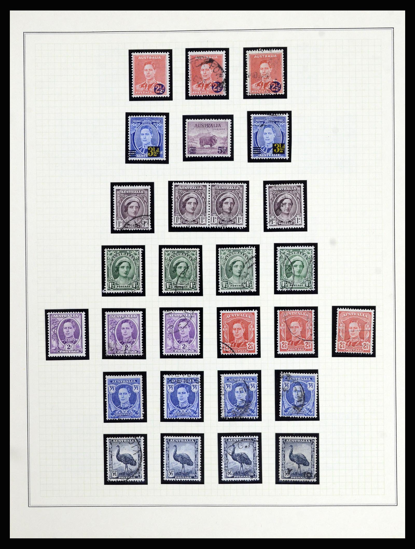 37049 010 - Postzegelverzameling 37049 Australië 1913-1990.