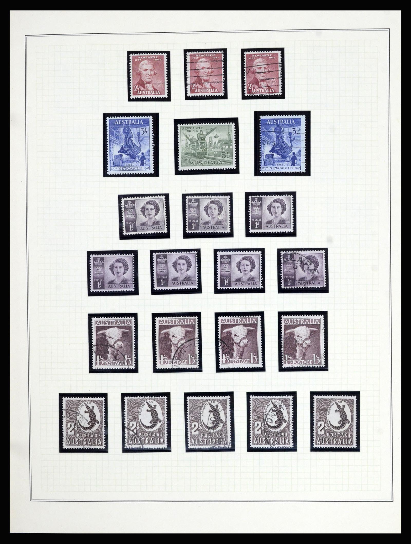 37049 012 - Postzegelverzameling 37049 Australië 1913-1990.