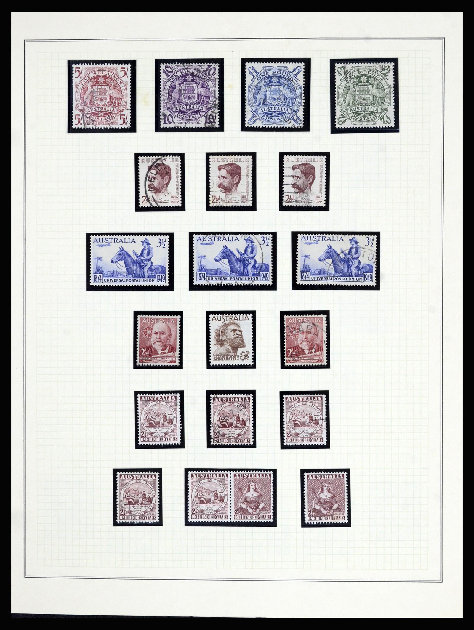 37049 014 - Postzegelverzameling 37049 Australië 1913-1990.