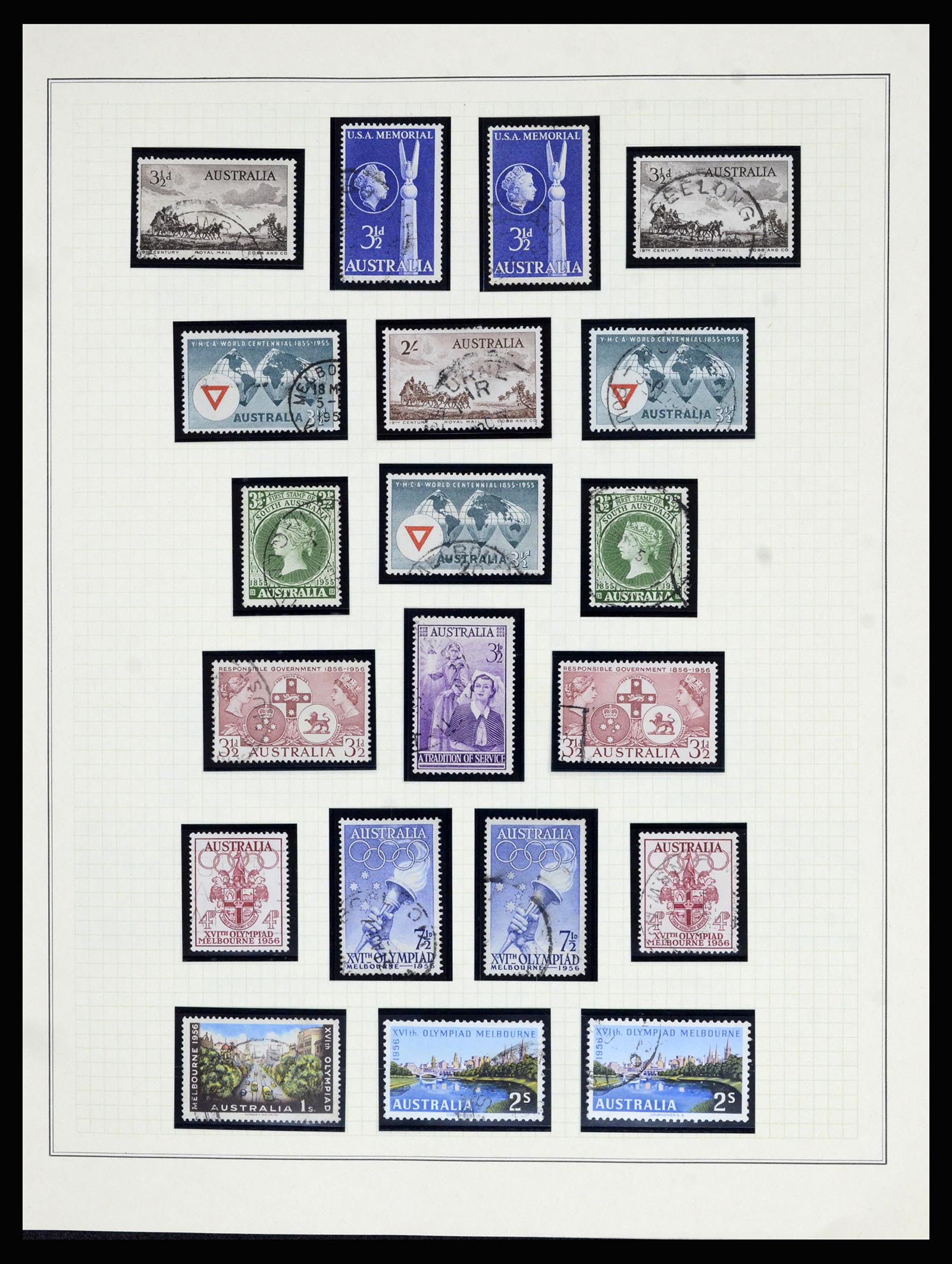 37049 019 - Postzegelverzameling 37049 Australië 1913-1990.