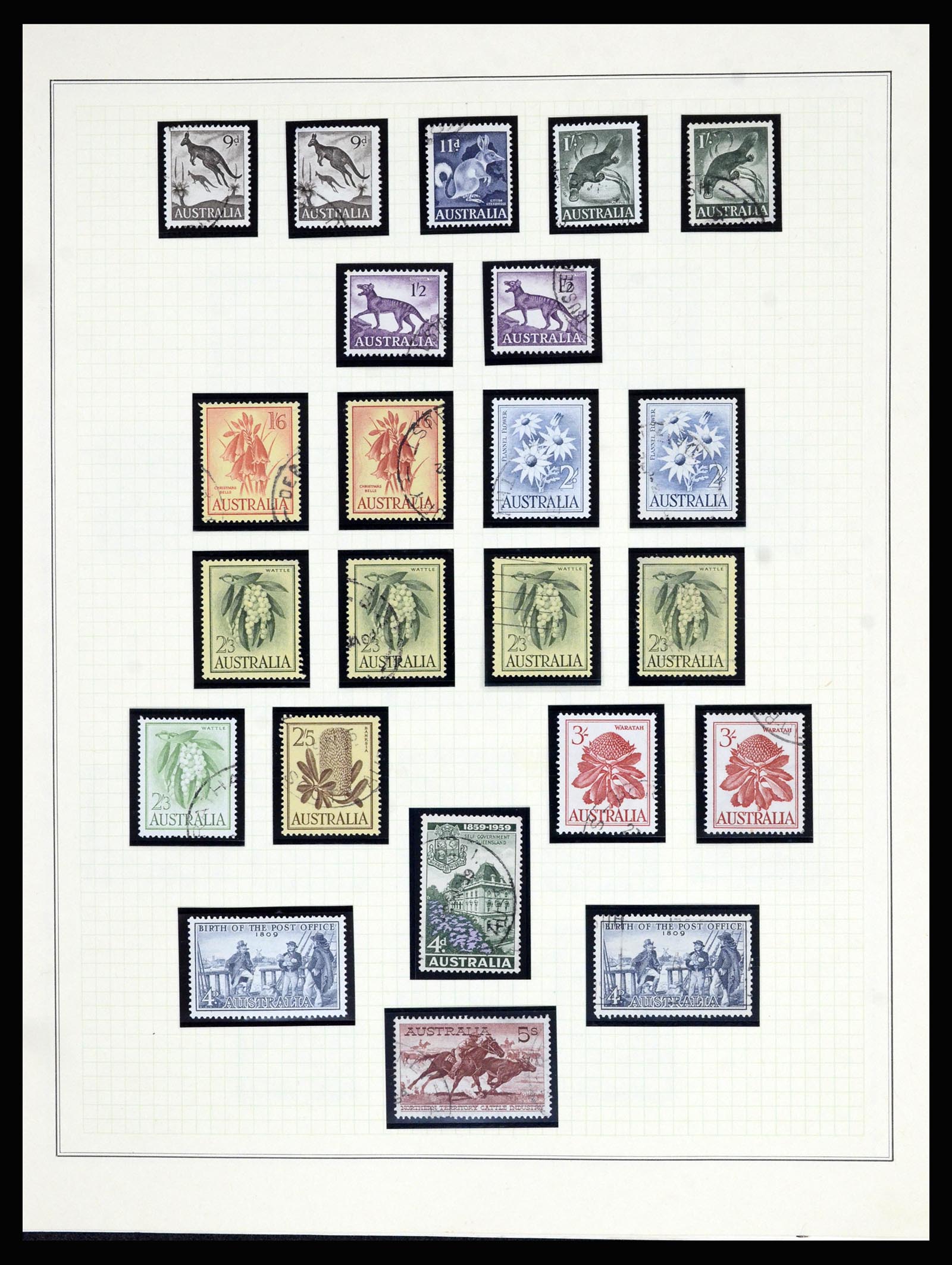 37049 022 - Postzegelverzameling 37049 Australië 1913-1990.