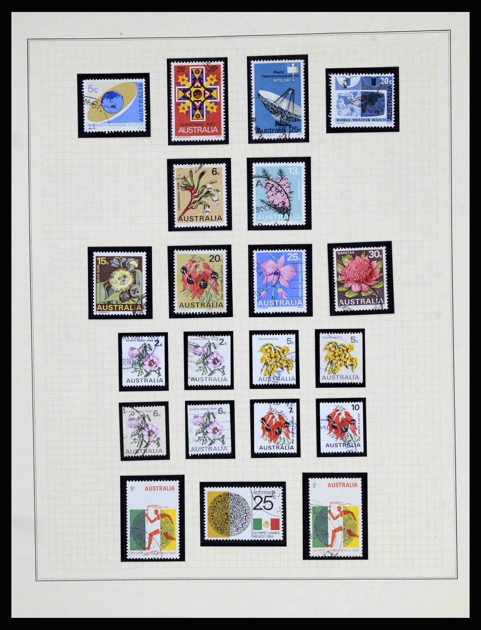 37049 030 - Postzegelverzameling 37049 Australië 1913-1990.
