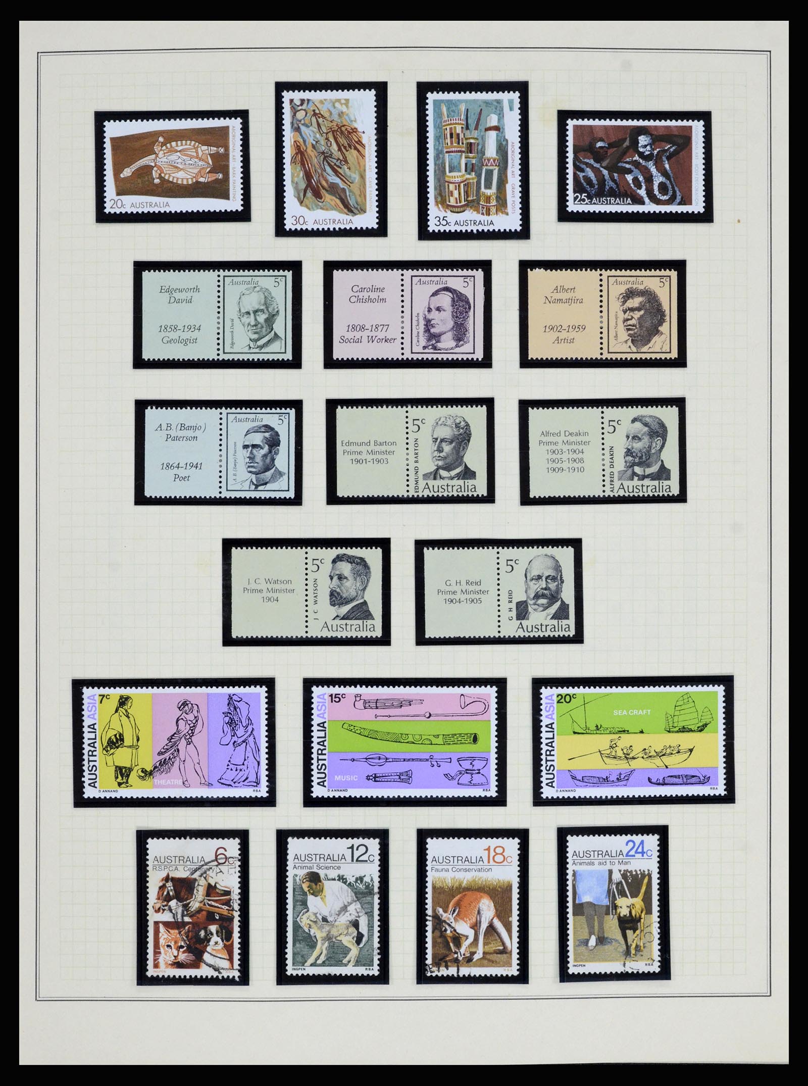 37049 035 - Postzegelverzameling 37049 Australië 1913-1990.