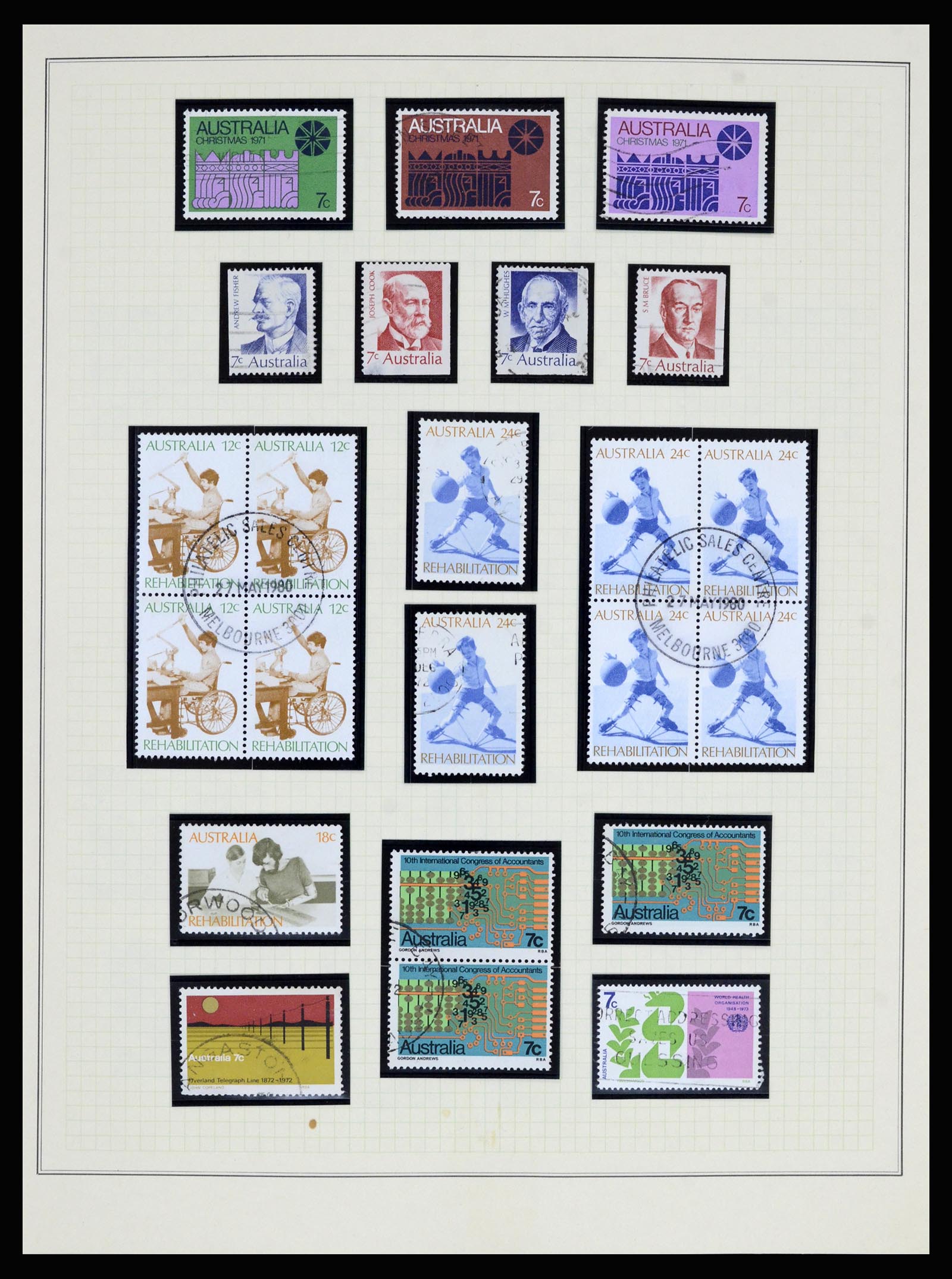 37049 036 - Postzegelverzameling 37049 Australië 1913-1990.